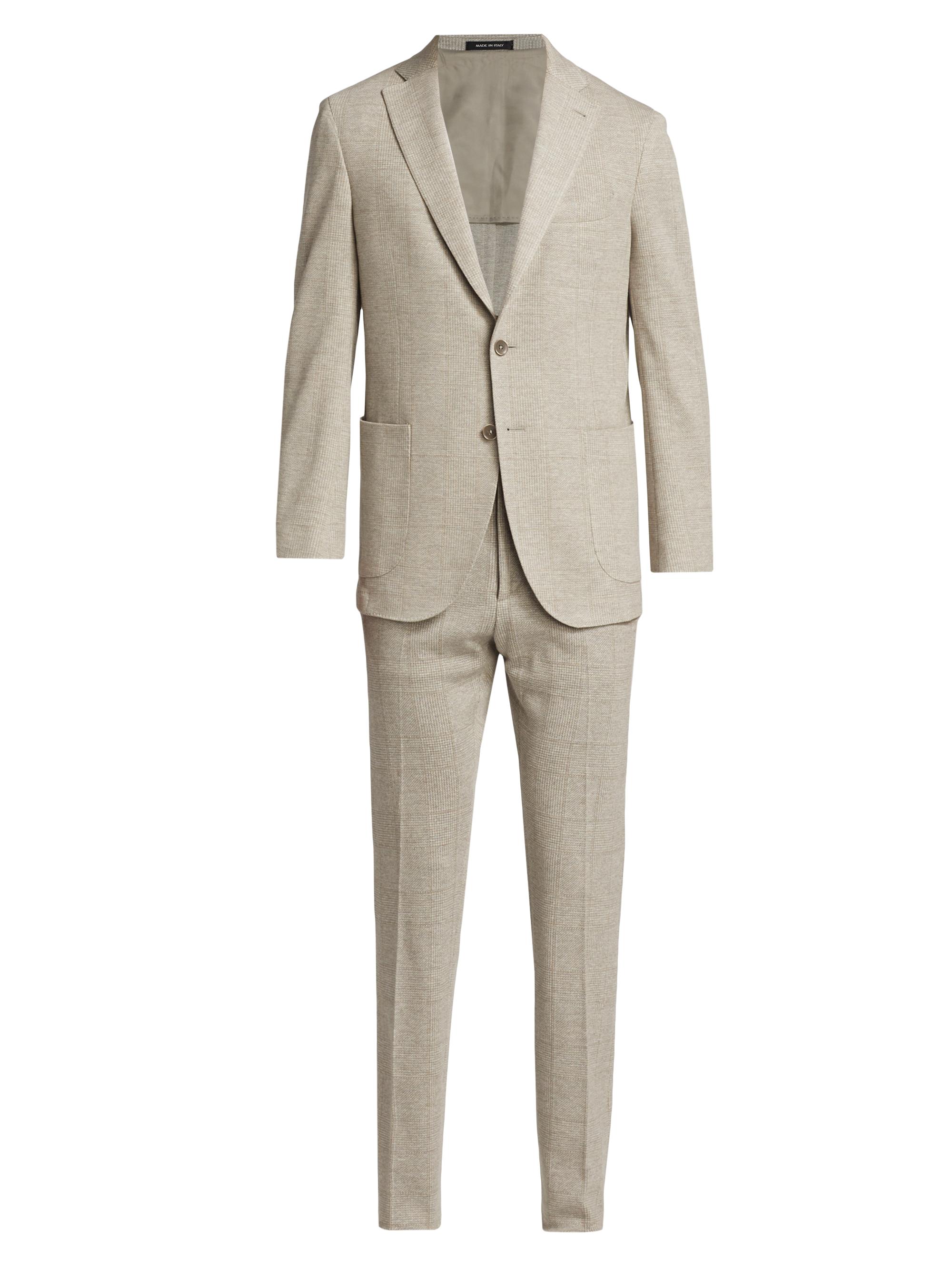 Saks Fifth Avenue Men's COLLECTION Wool & Cotton-Blend Suit - Smoke Grey