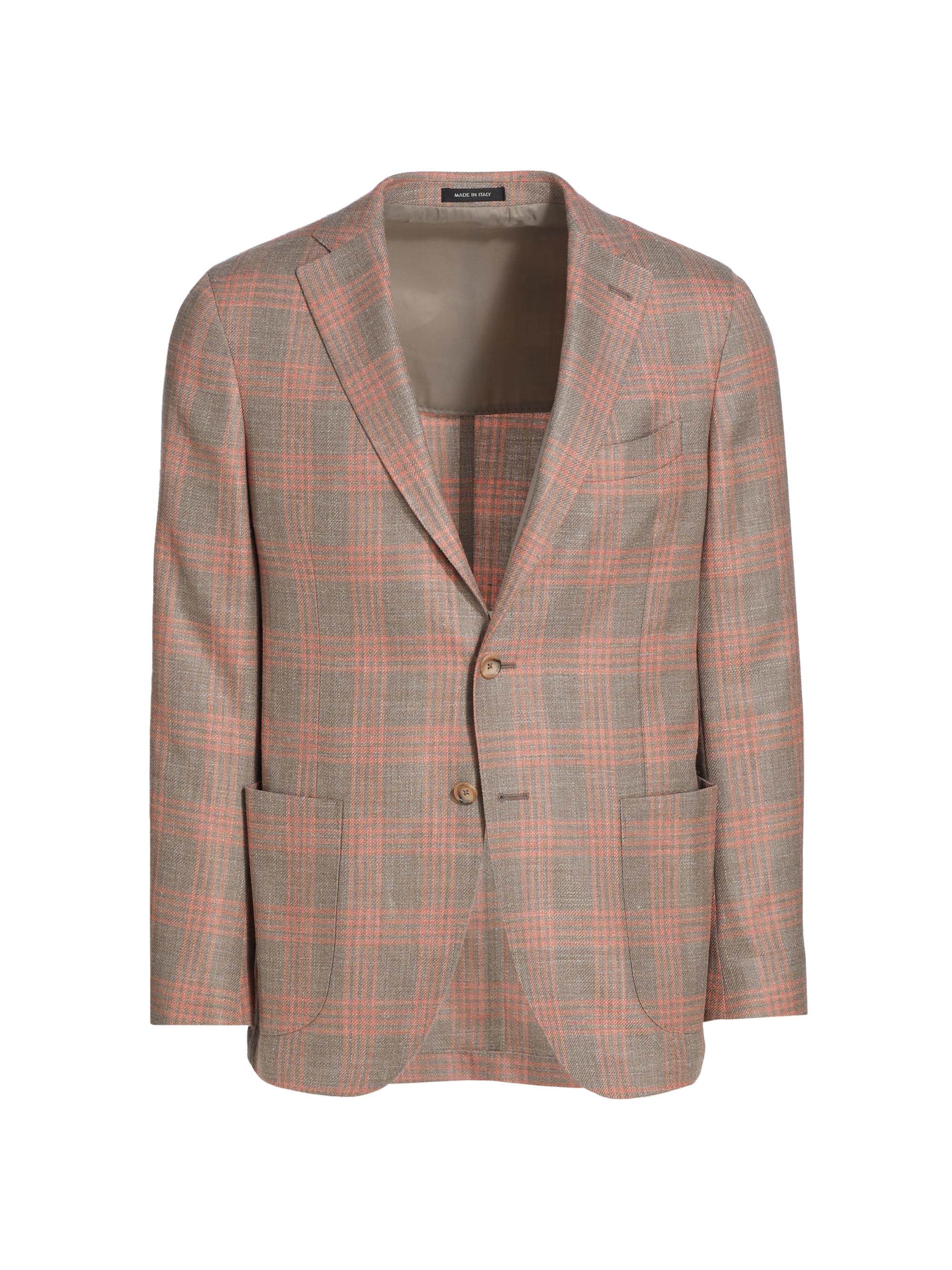 Saks Fifth Avenue Men's COLLECTION Soft Grid Sportcoat - Chalk Pink