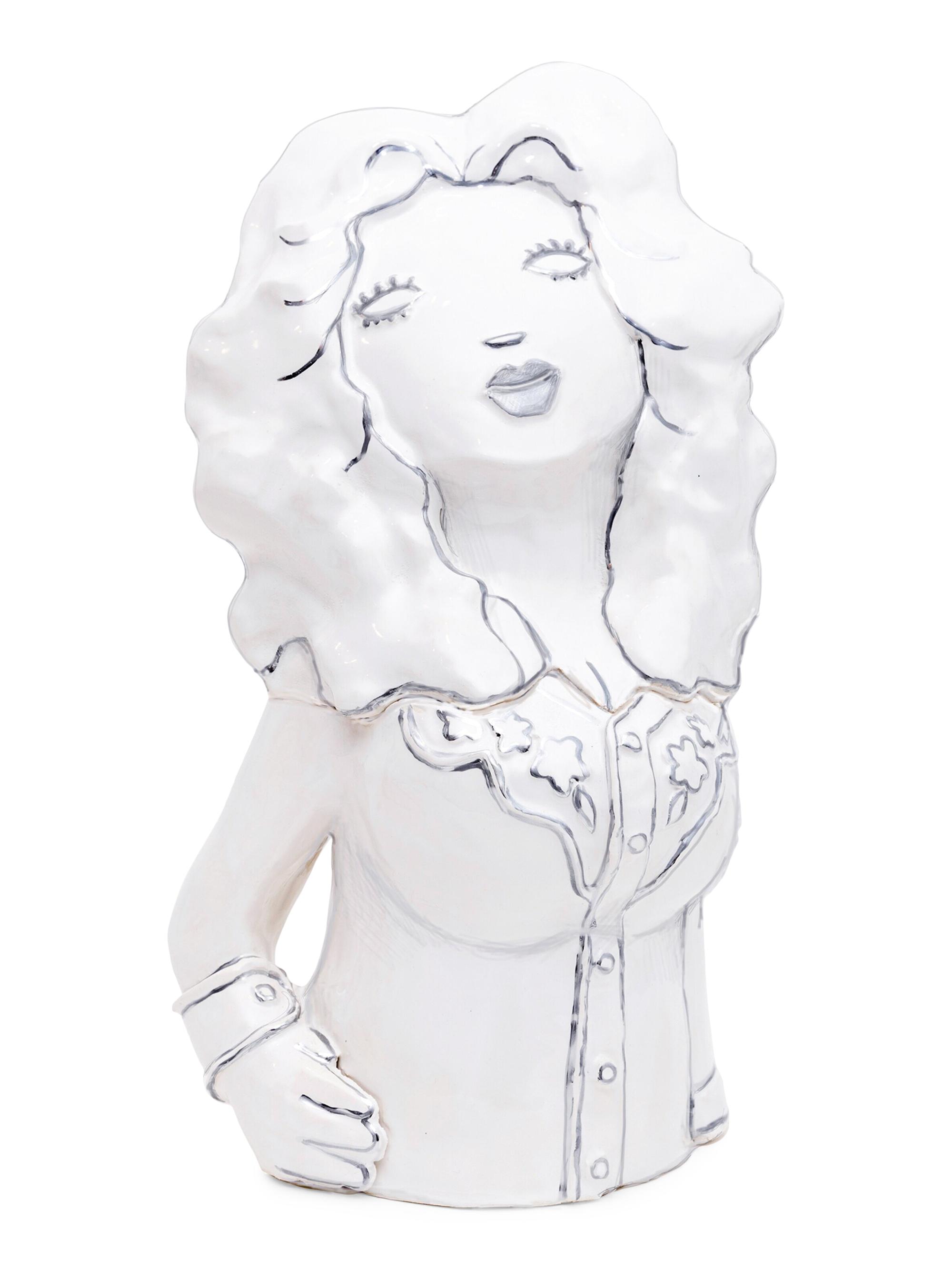 Hazy Mae Dolly Cookie Jar - White