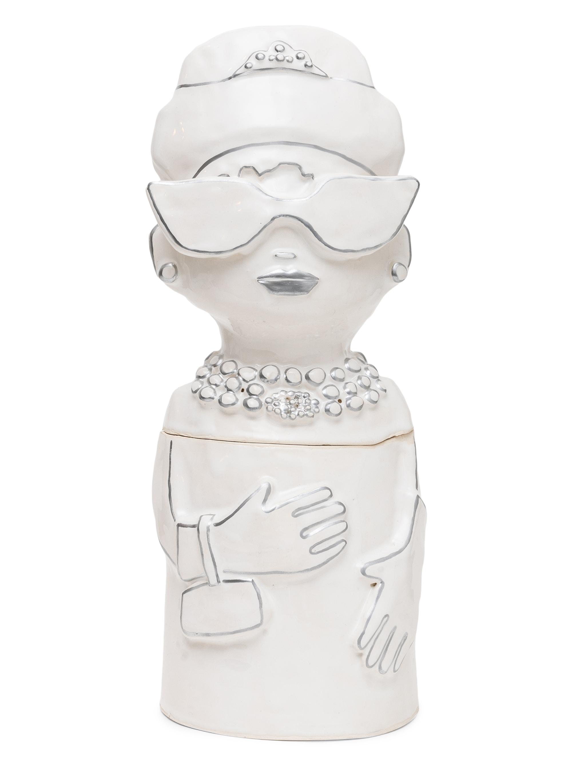 Hazy Mae Audrey Cookie Jar - White