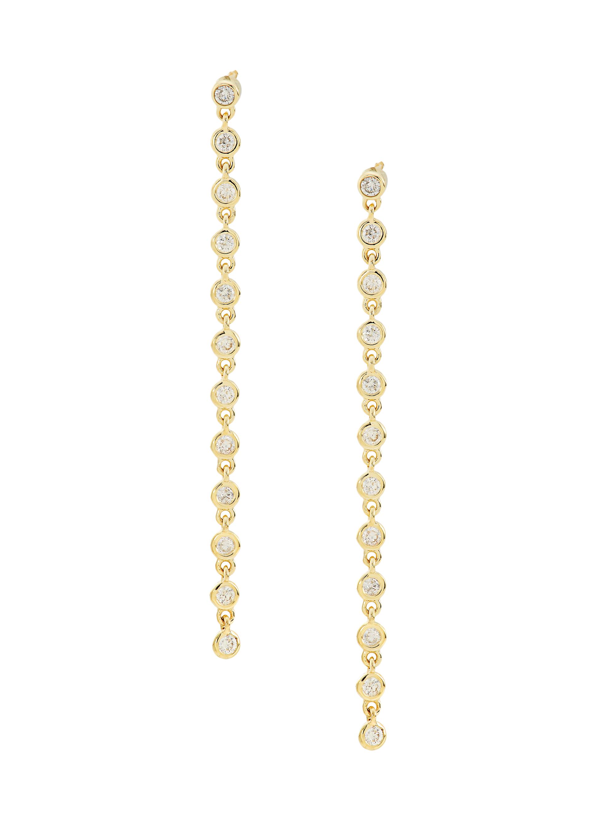 Saks Fifth Avenue Collection Women's 14K Yellow Gold & 0.5 TCW Diamond Drop Earrings - Yellow Gold