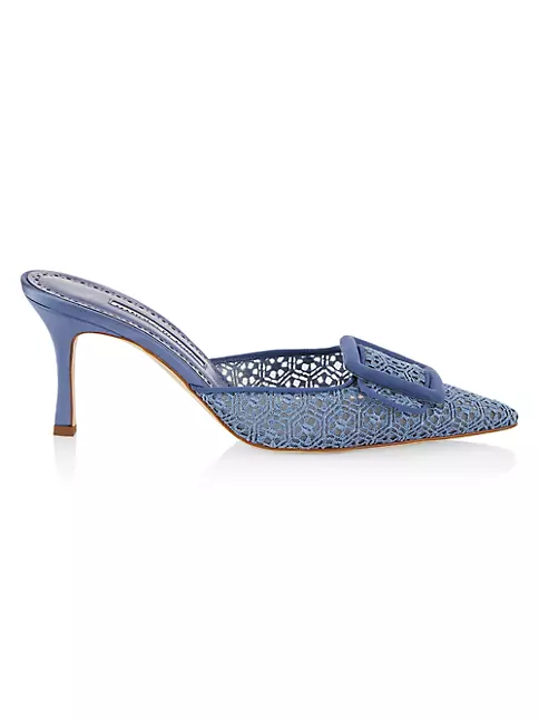 Manolo Blahnik D'Orsay Wedding Silver Leather Shoes Heels EU 39.5