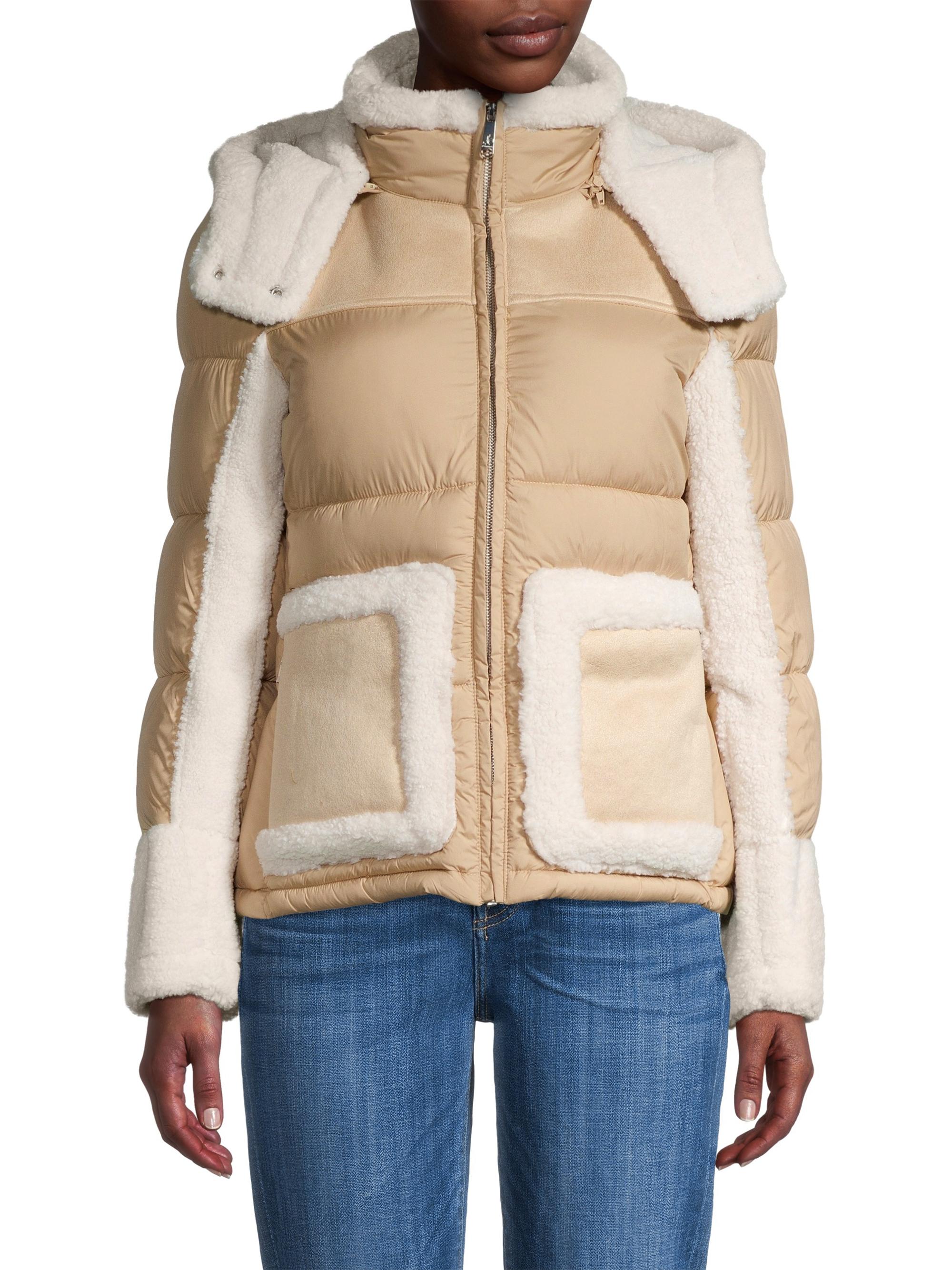 Sam Edelman Mixed-Media Puffer Jacket | Saks Fifth Avenue