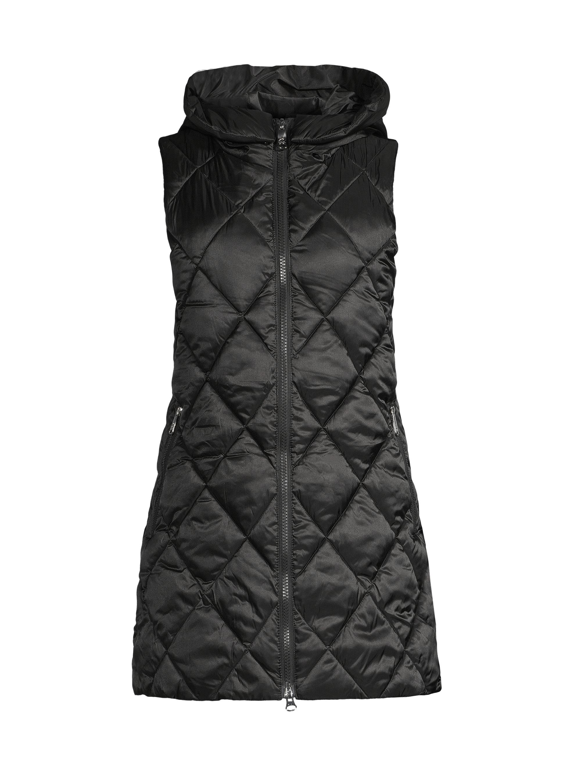 Sam Edelman Women's Onion Mixed Media Short Puffer Vest - Black