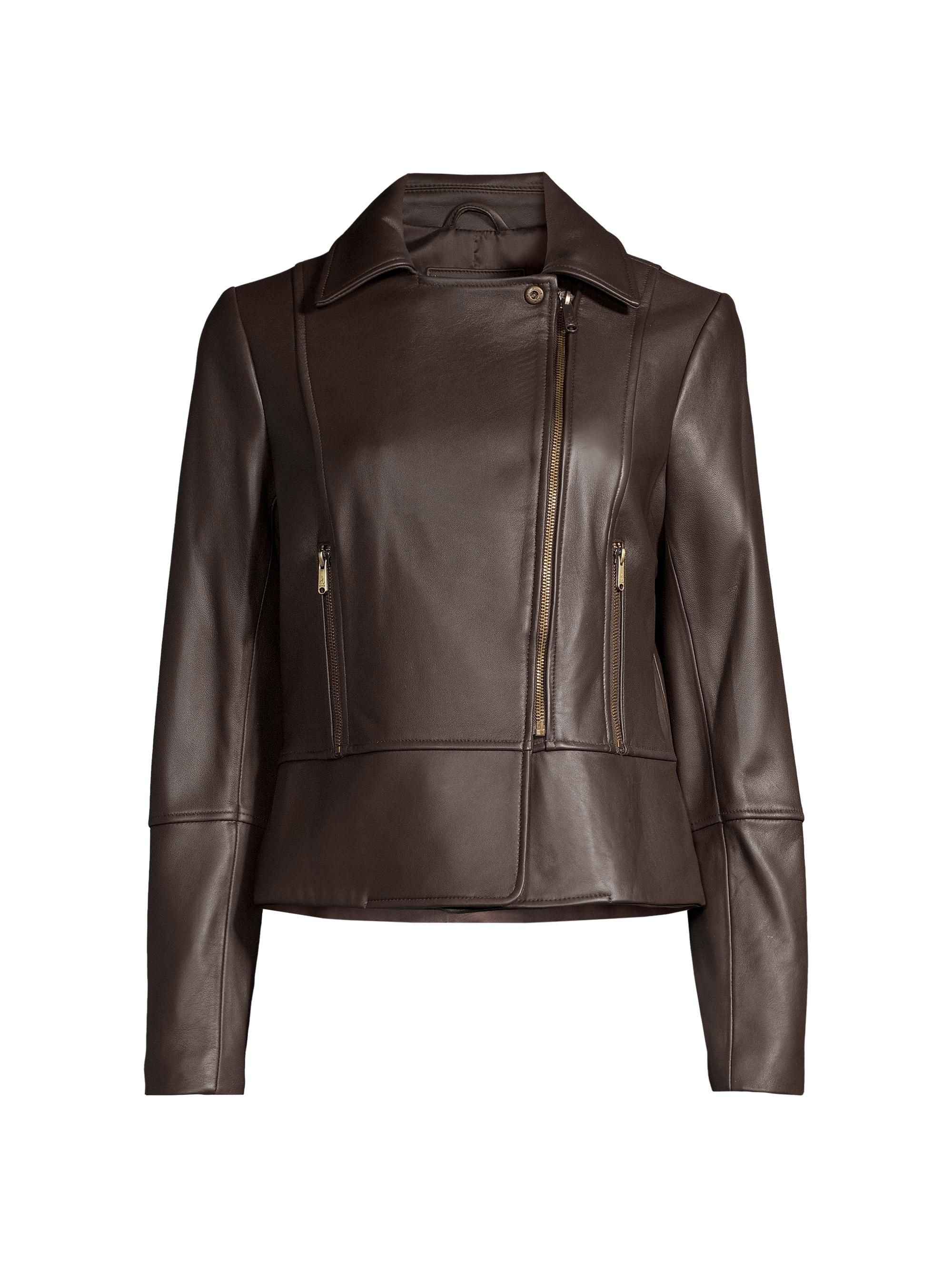 Weekend Max Mara Angel Leather Moto Jacket | Saks Fifth Avenue
