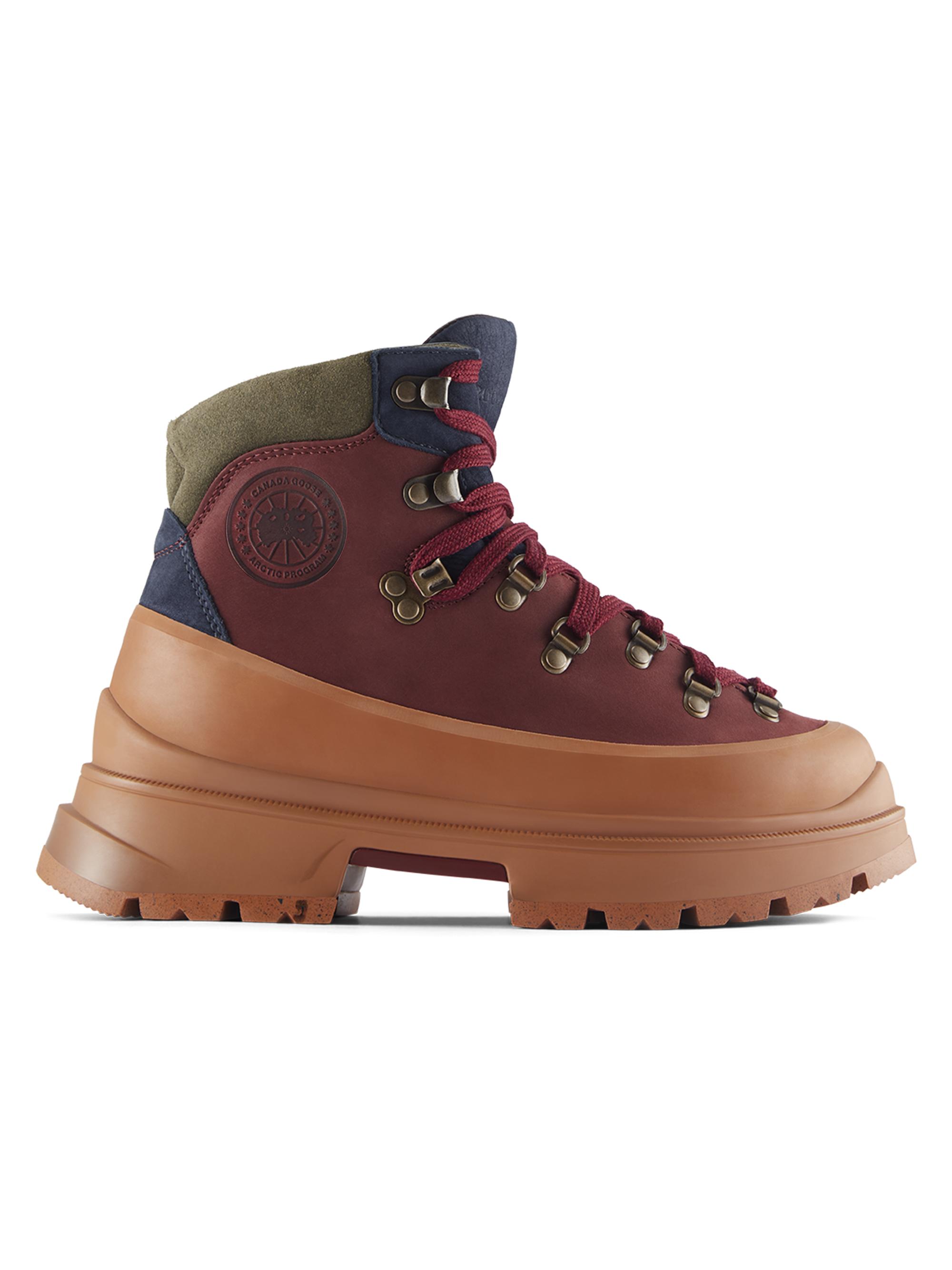 Canada Goose Women's Journey Leather Lace-Up Boots - Burgundy Camel