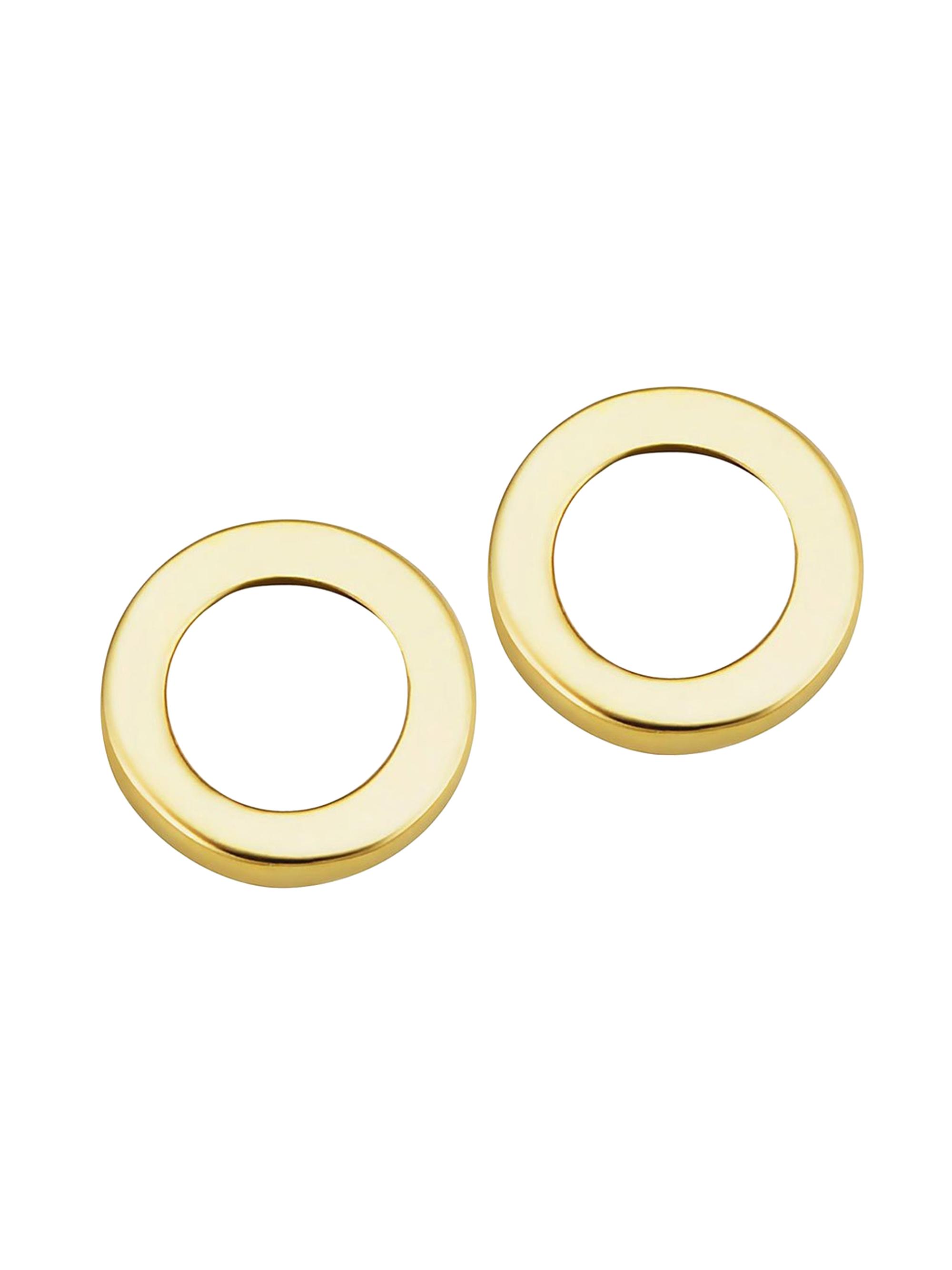 Oradina Women's 14K Yellow Gold Full Circle Studs - Yellow Gold