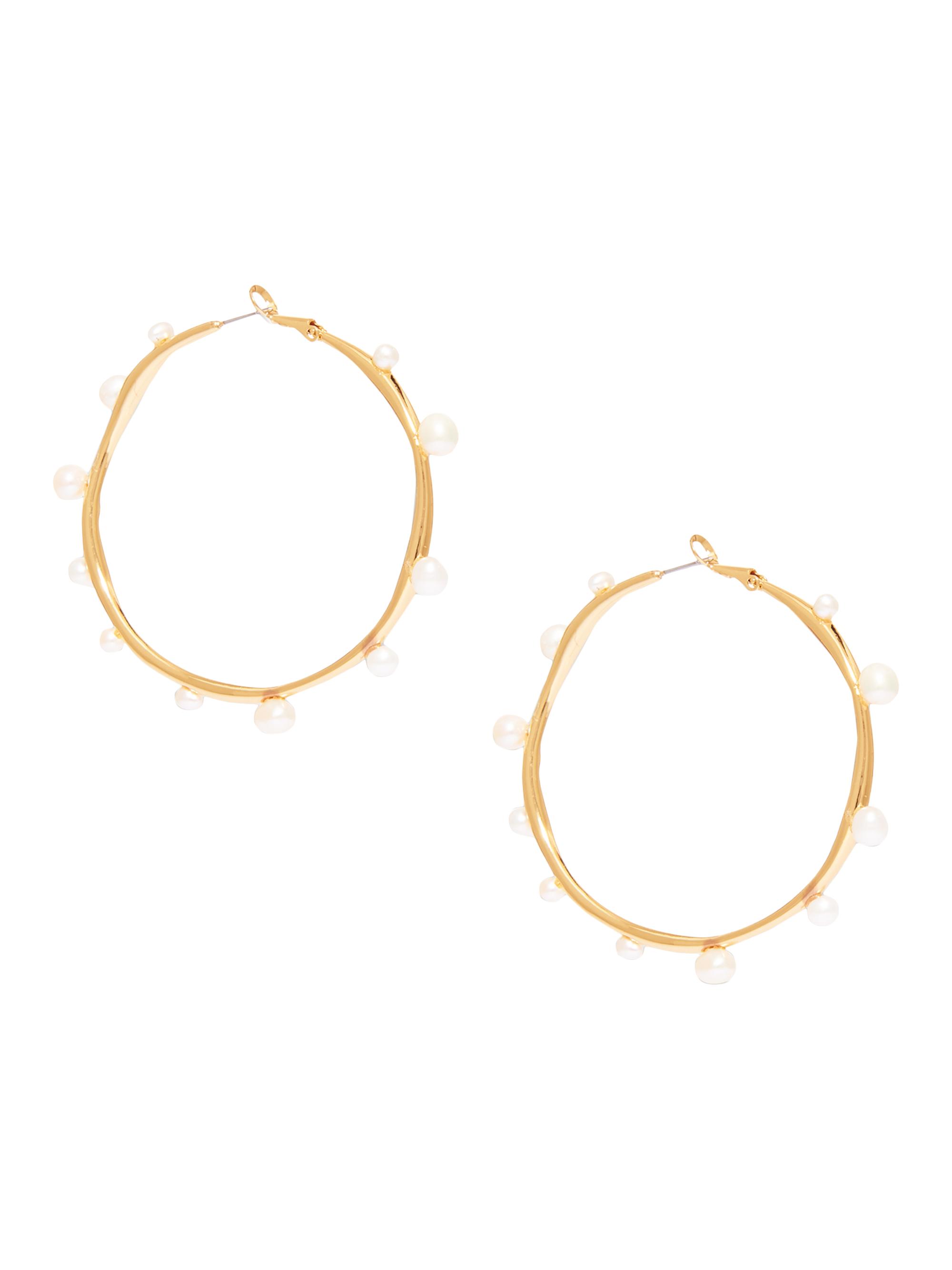 Mignonne Gavigan Women's Isla 14K-Gold-Plated & Freshwater Pearl Hoop Earrings - Pearl