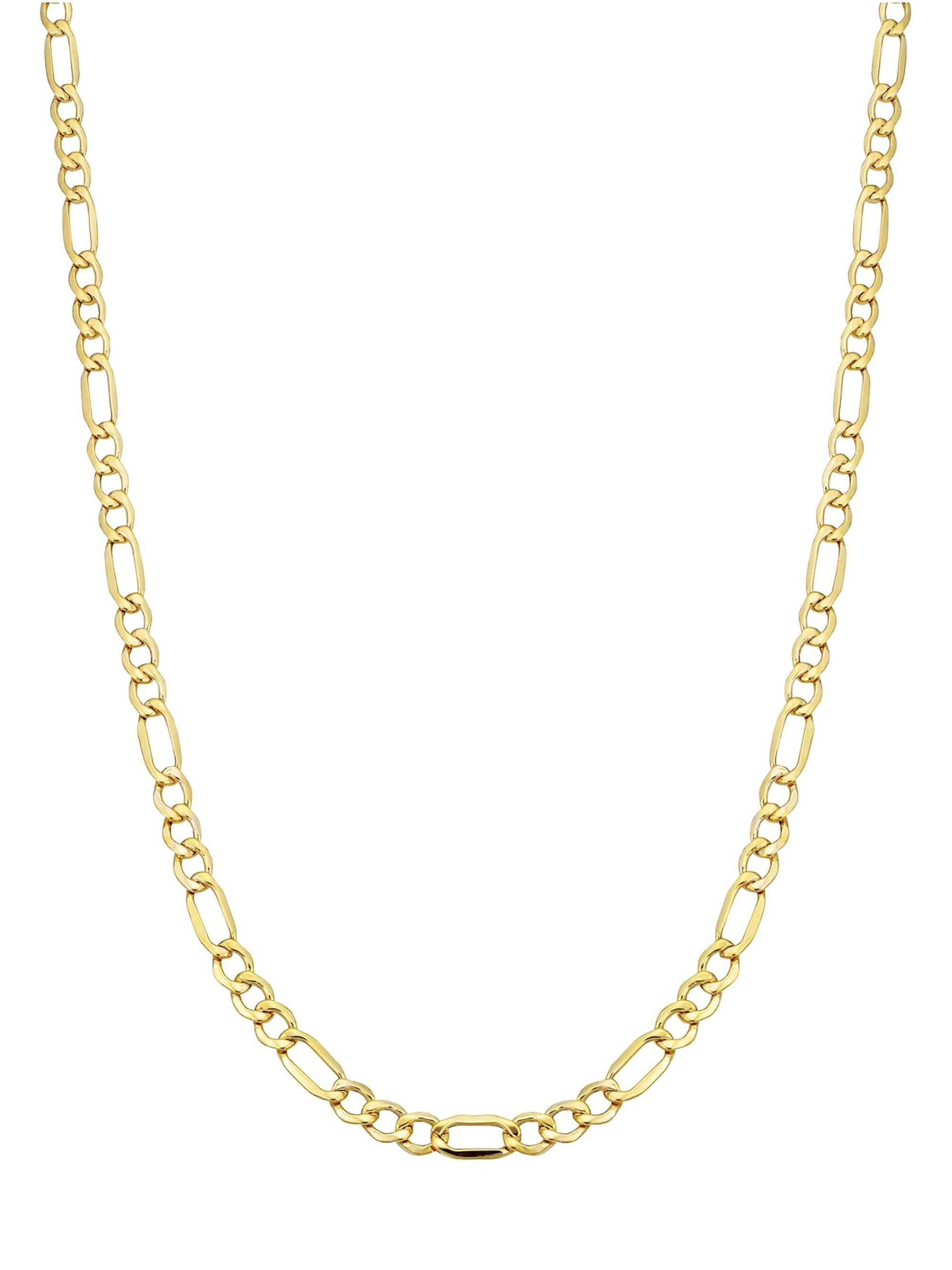 Oradina Women's 14K Yellow Solid Gold Florentine Figaro Necklace - Yellow Gold