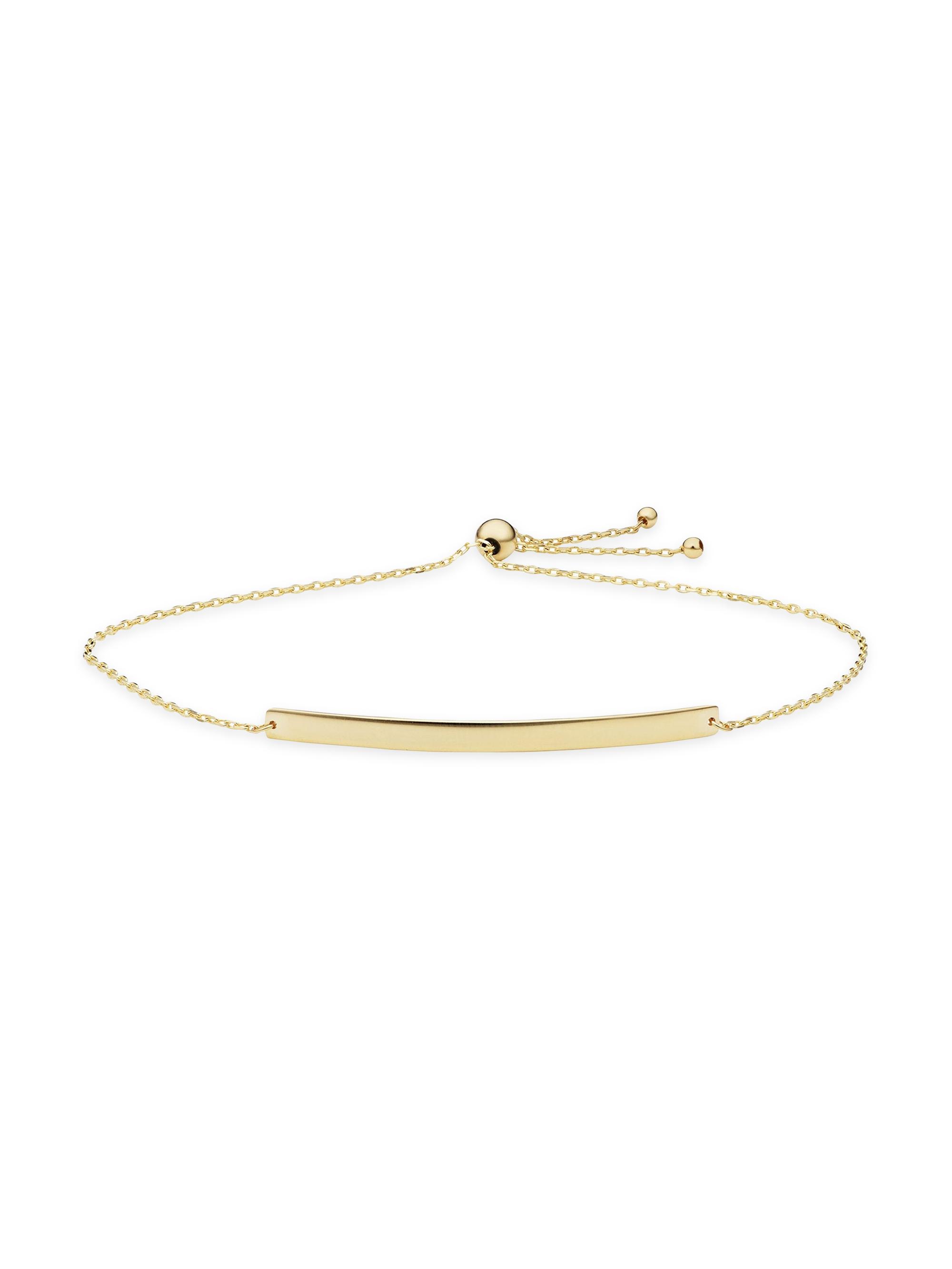 Oradina Women's 14K Yellow Gold Brooklyn Bar Bolo Bracelet - Yellow Gold