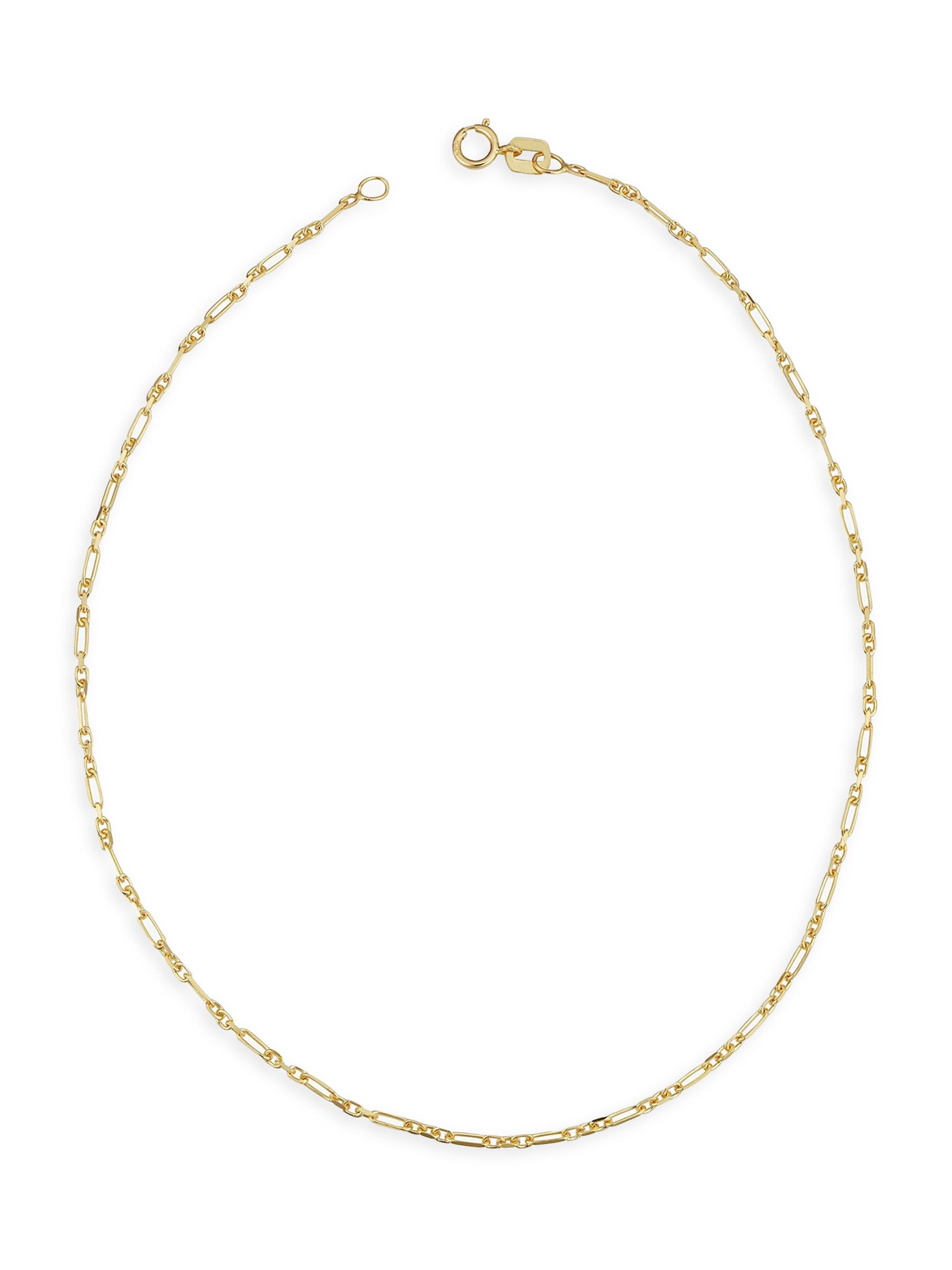 Oradina Women's 14K Yellow Gold All You Need Anklet - Yellow Gold
