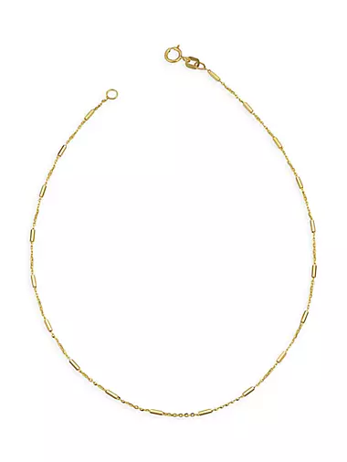 14K Yellow Gold Vicenza Rolo Anklet