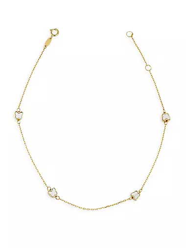 14K Yellow Gold Flutter By Anklet