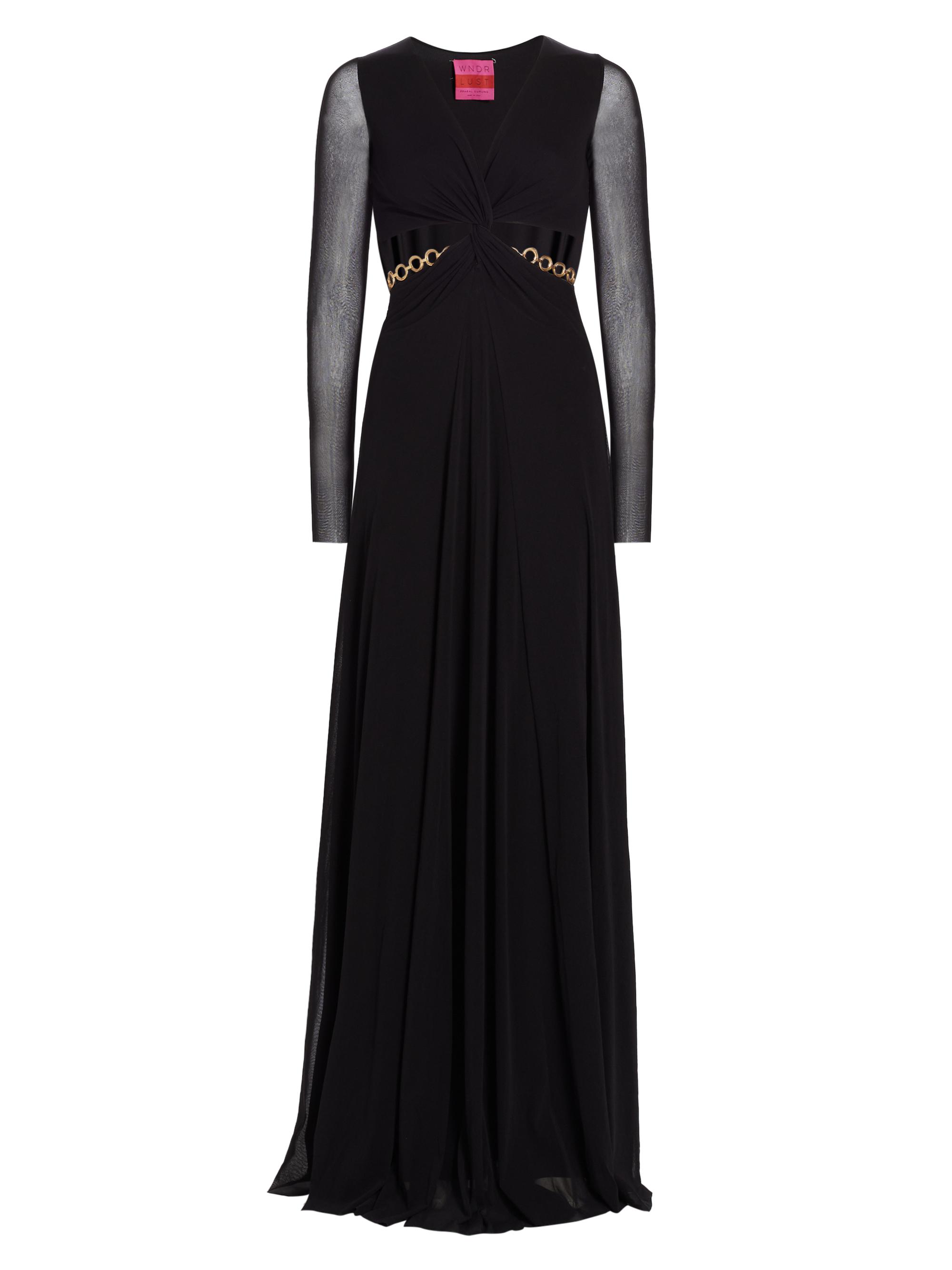 Prabal Gurung Women's WNDRLUST Ada Chain-Embellished Cut Out Gown - Black