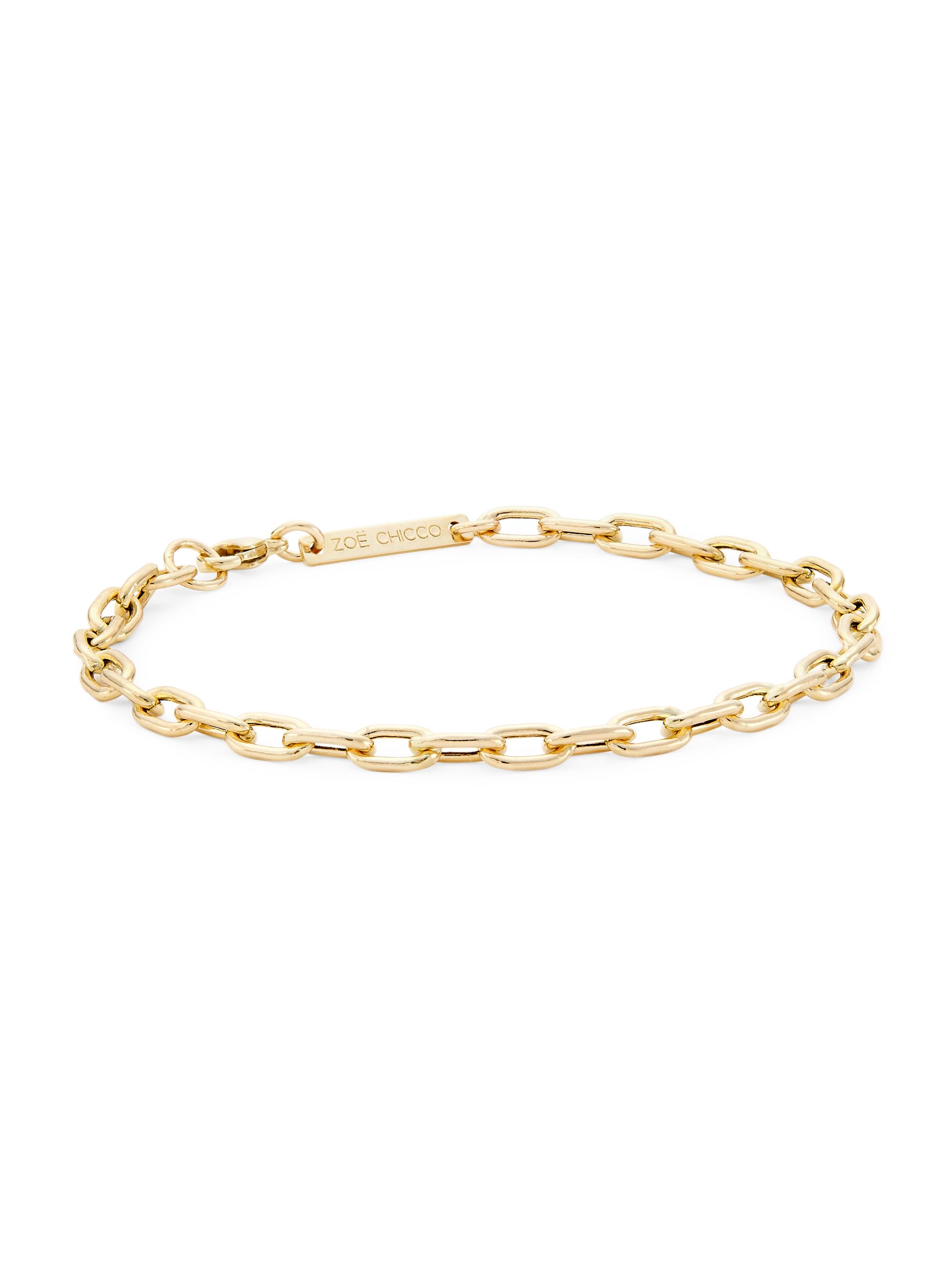 ZOE CHICCO Women's Heavy Metal 14K Yellow Gold Medium Oval-Link Chain Bracelet - Yellow Gold