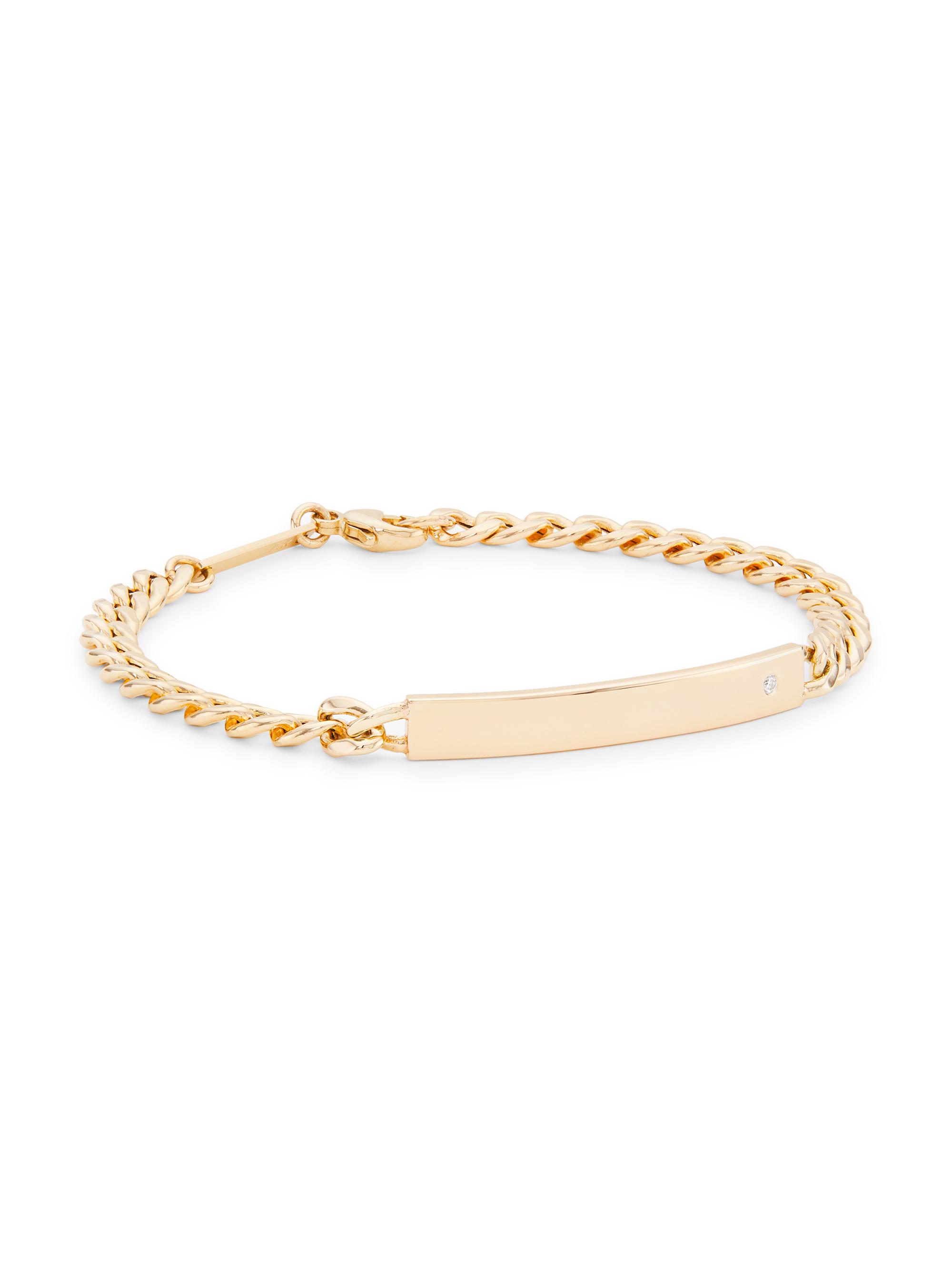 Zoë Chicco Women's Identity 14K-Yellow-Gold & 0.015 TCW Diamond Chain Bracelet - Yellow Gold