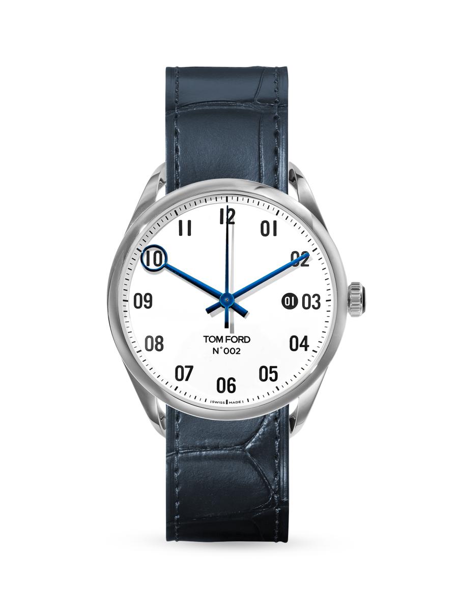 TOM FORD N.002 Stainless Steel & Alligator Strap Watch | Saks