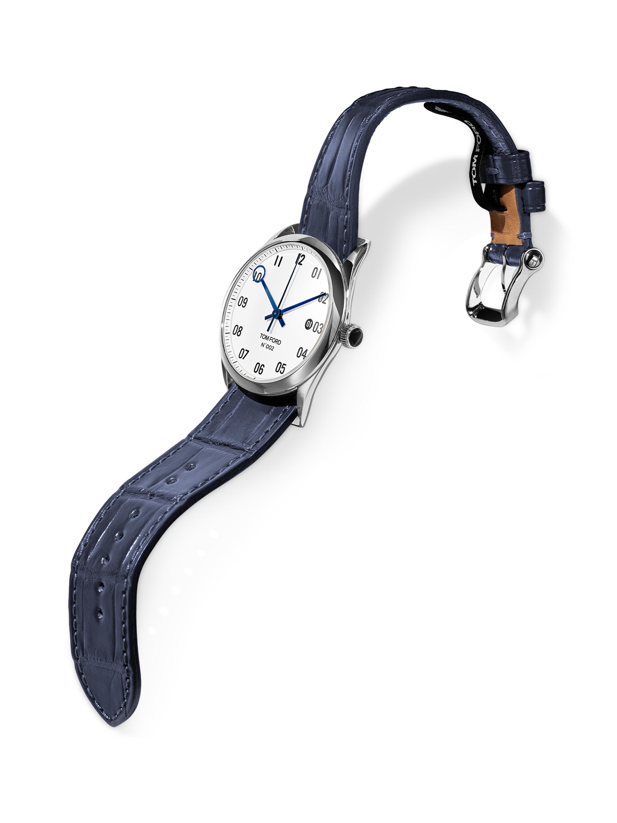 TOM FORD N.002 Stainless Steel & Alligator Strap Watch | Saks