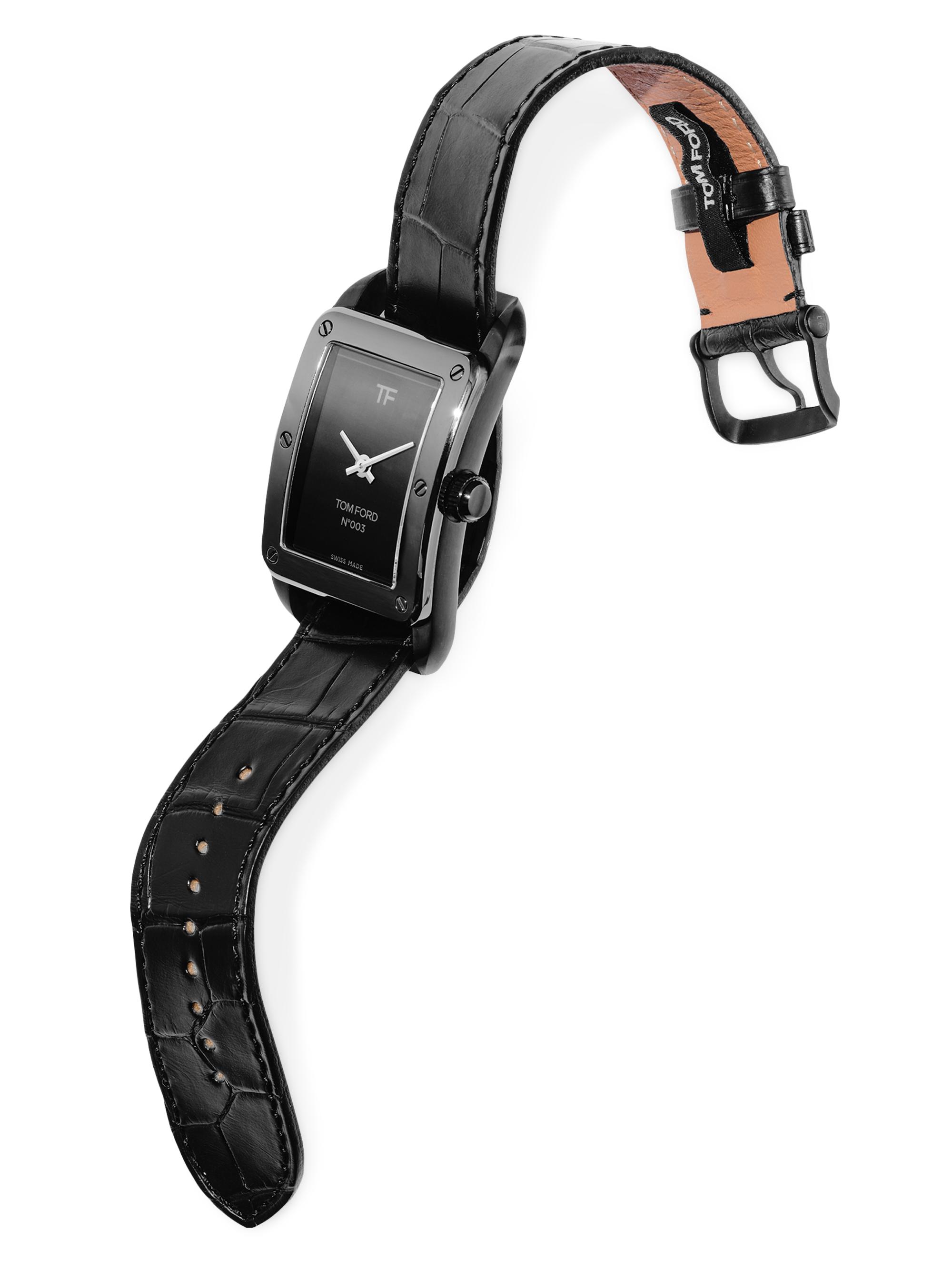 TOM FORD N.003 Stainless Steel & Alligator Strap Watch | Saks