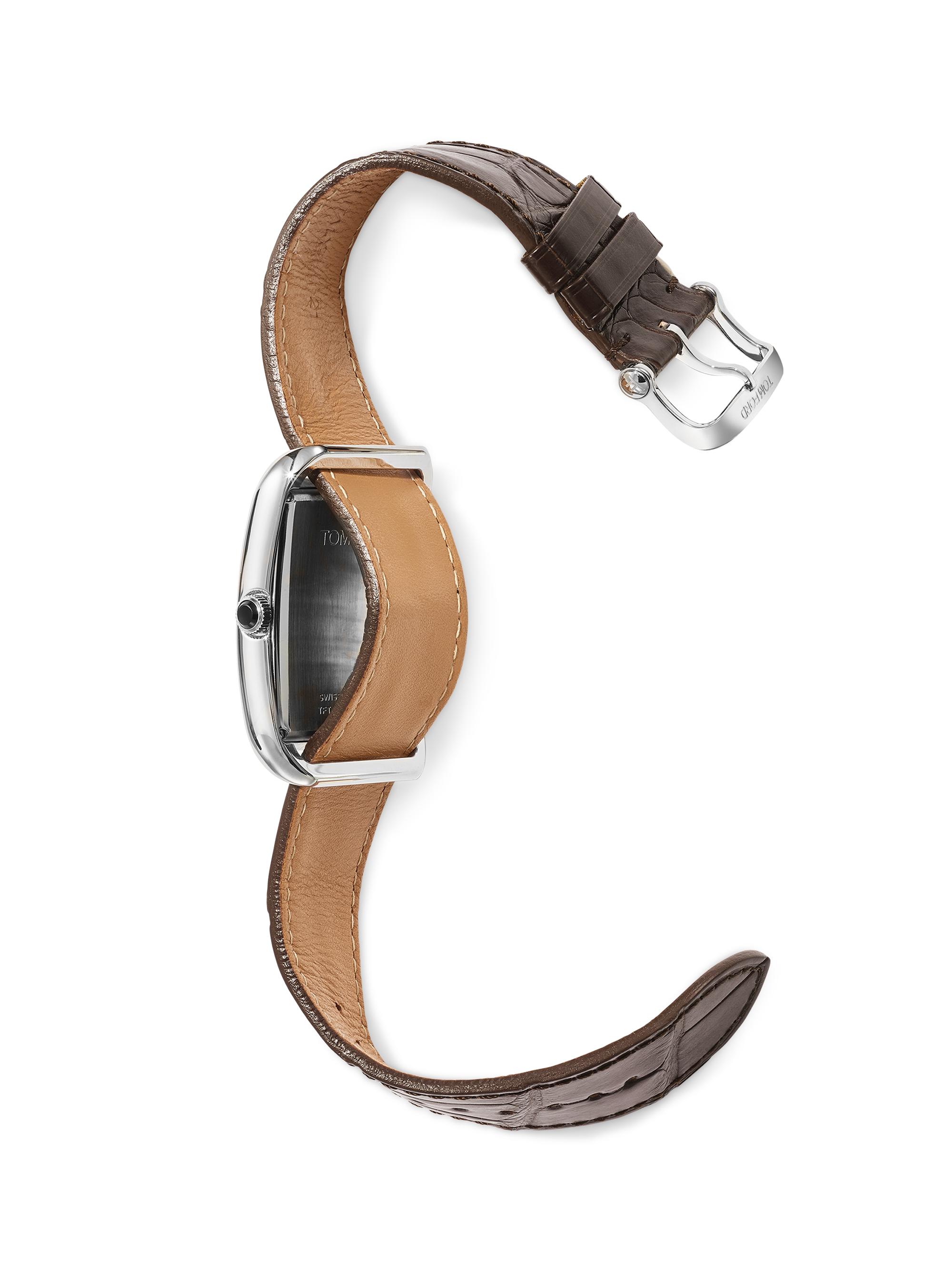 TOM FORD N.001 Stainless Steel & Leather Strap Watch | Saks Fifth