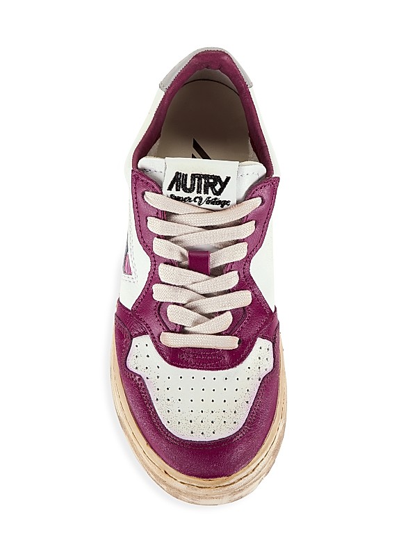 Shop Autry Super Vintage Low-Top Leather Sneakers | Saks Shop Autry Super Vintage Low-Top Leather Sneakers | Saks