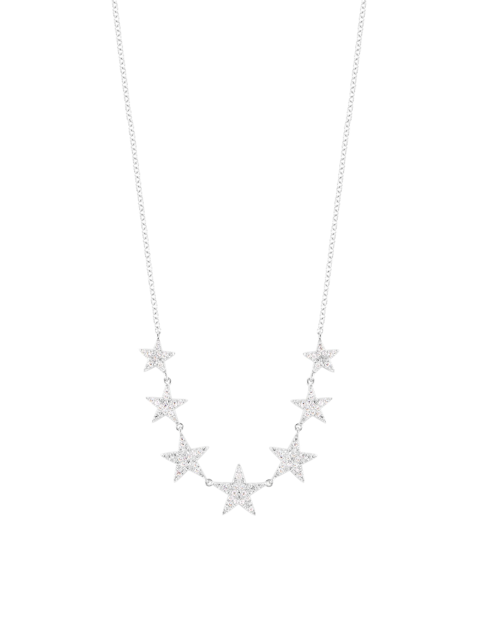 Saks Fifth Avenue Collection Women's 14K White Gold & 0.35 TCW Diamond Star Necklace - White
