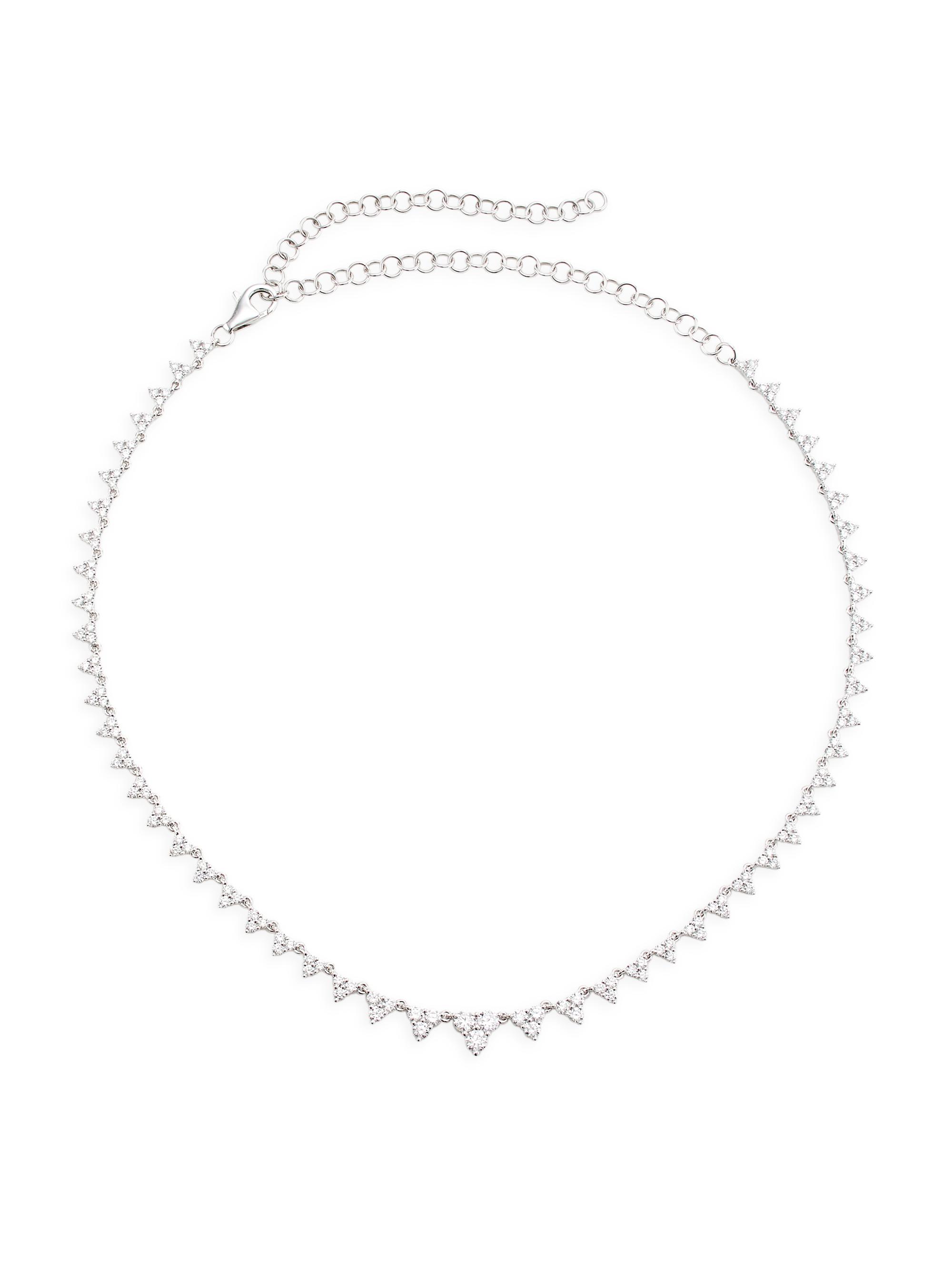 Saks Fifth Avenue Collection Women's 14K White Gold & 4.08 TCW Diamond Necklace - White Gold