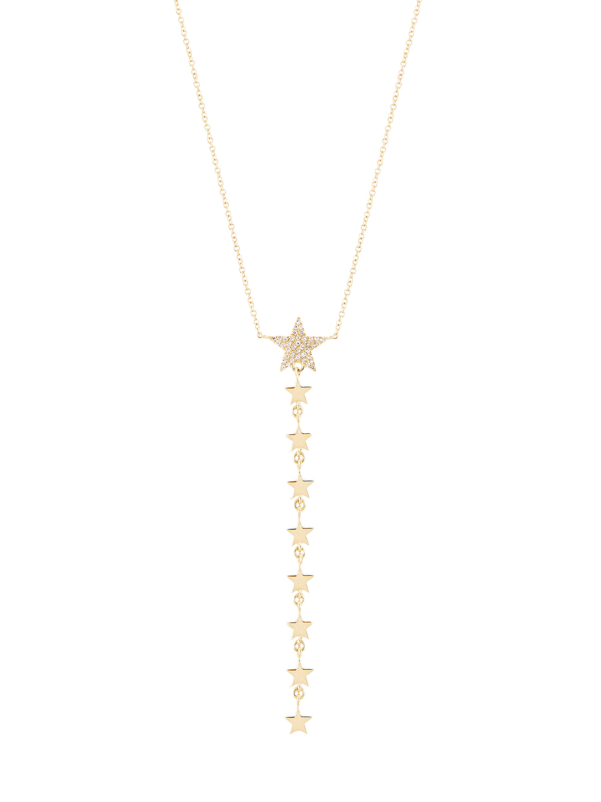 Saks Fifth Avenue Collection Women's 14K Yellow Gold & 0.09 TCW Diamond Star Y Necklace - Yellow Gold