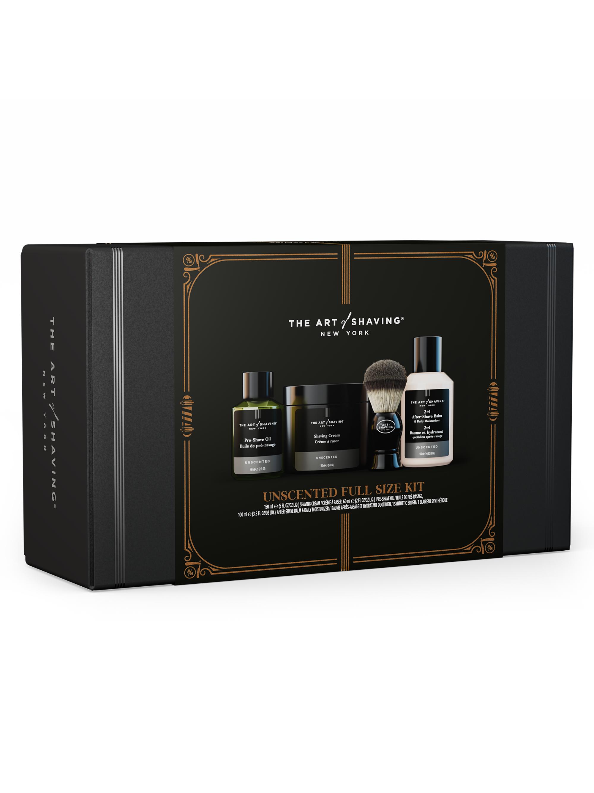 The Art of Shaving Men's The Unscented 4-Piece Full-Size Shaving Set
