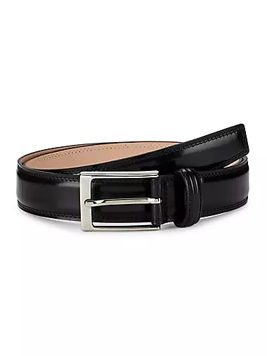 Saks Fifth Avenue Men's Collection Leather Belt - Brown - Size 44