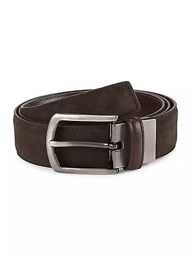 Saks Fifth Avenue Patent Leather Belt in Black for Men