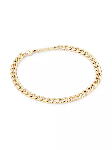 Heavy Metal 14K Yellow Gold Medium Curb-Chain Bracelet