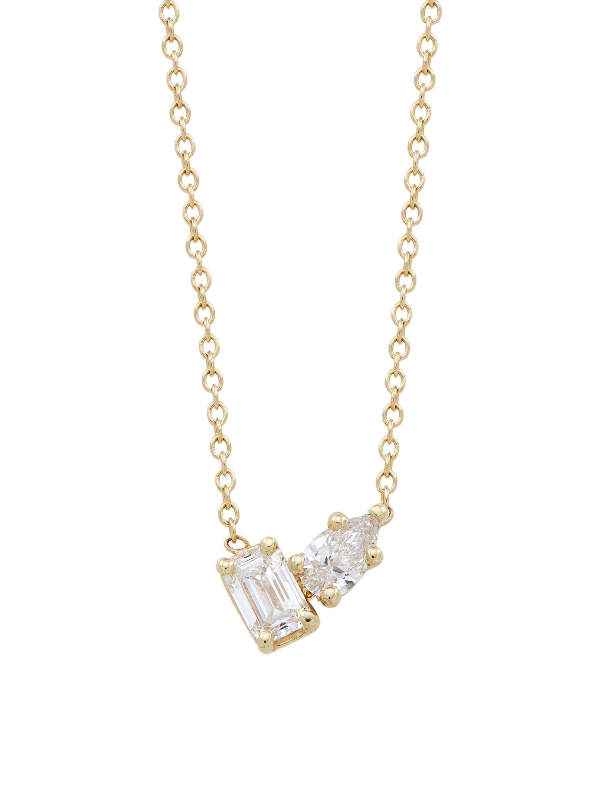 ZOE CHICCO Women's Paris 14K Yellow Gold & 0.5 TCW Diamond Pendant Necklace - Yellow Gold