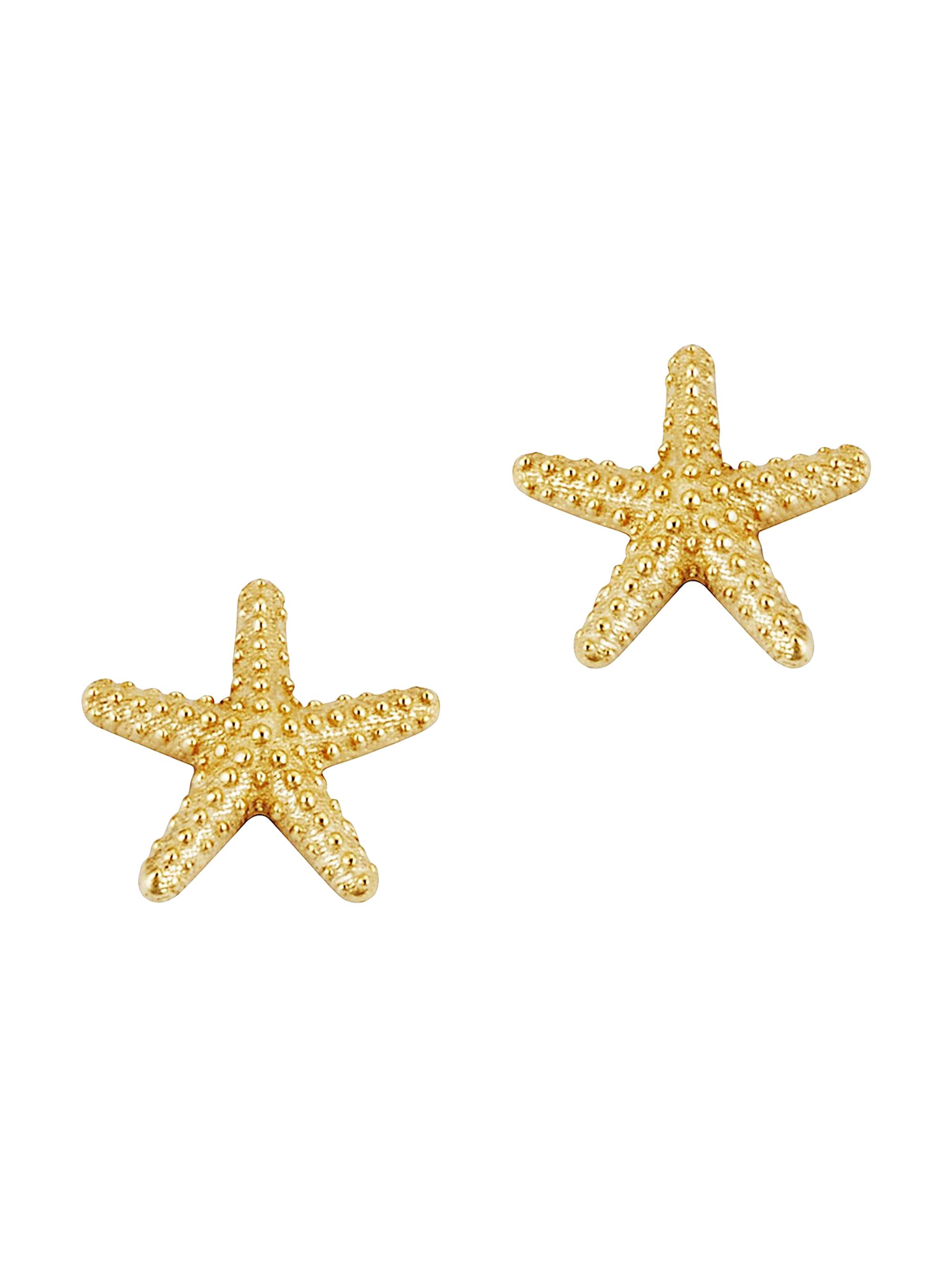 Oradina Women's 14K Yellow Gold Starfish Studs - Yellow Gold