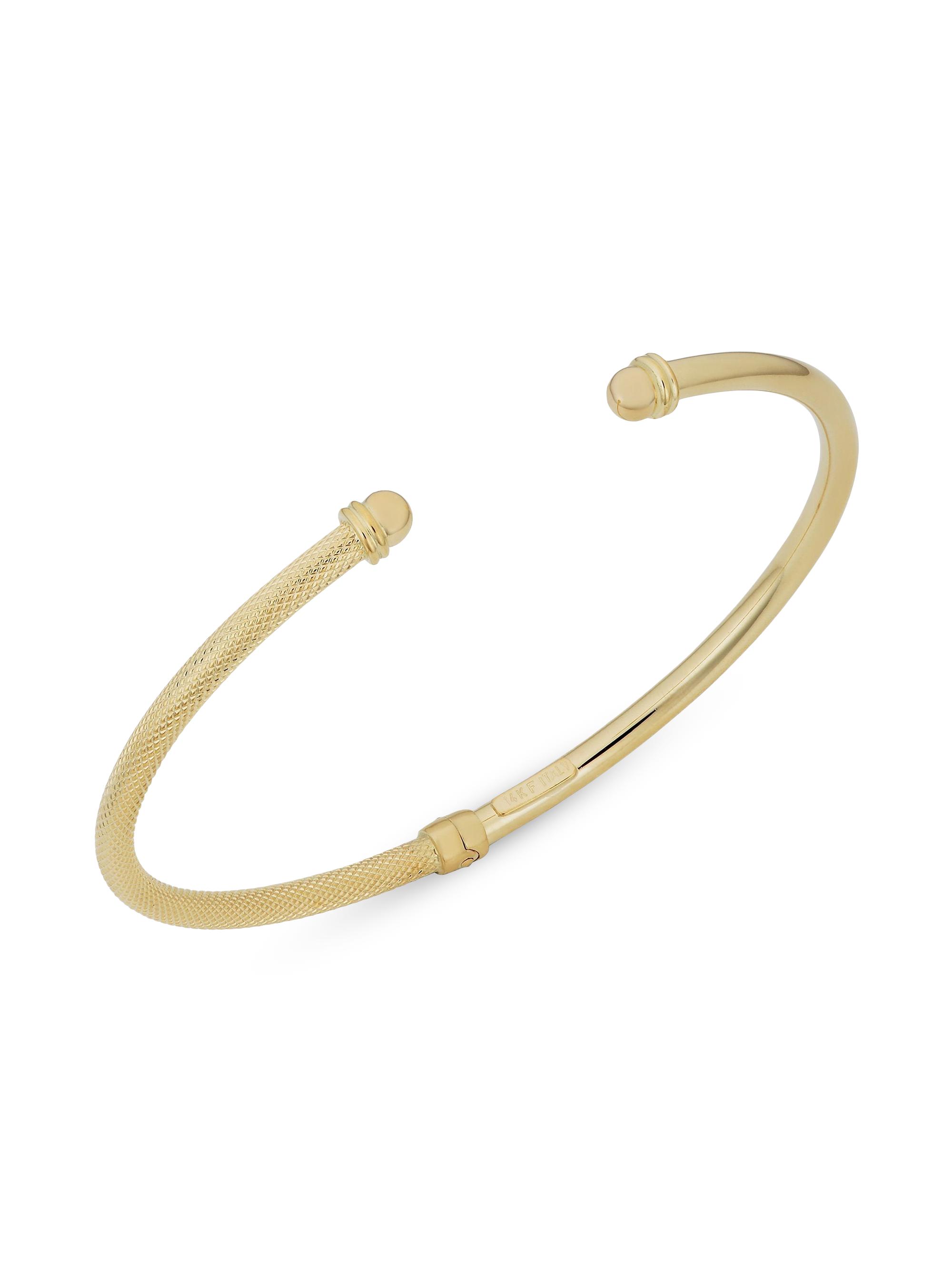 Oradina Women's 14K Yellow Gold Red Carpet Cuff - Yellow Gold