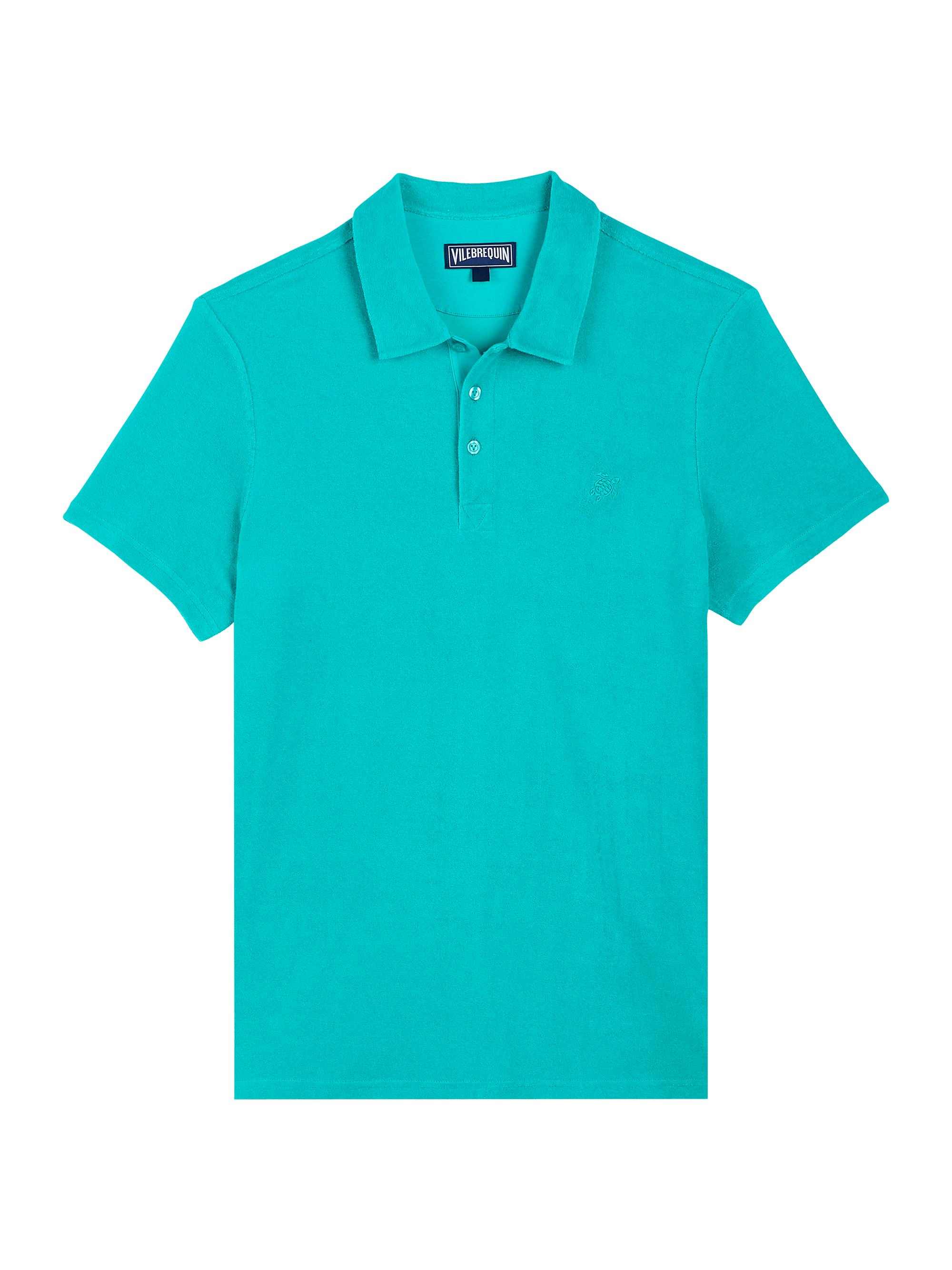 Vilebrequin Men's Organic Cotton Terry Polo Shirt - Vert Tropezien | Thumbnail 3