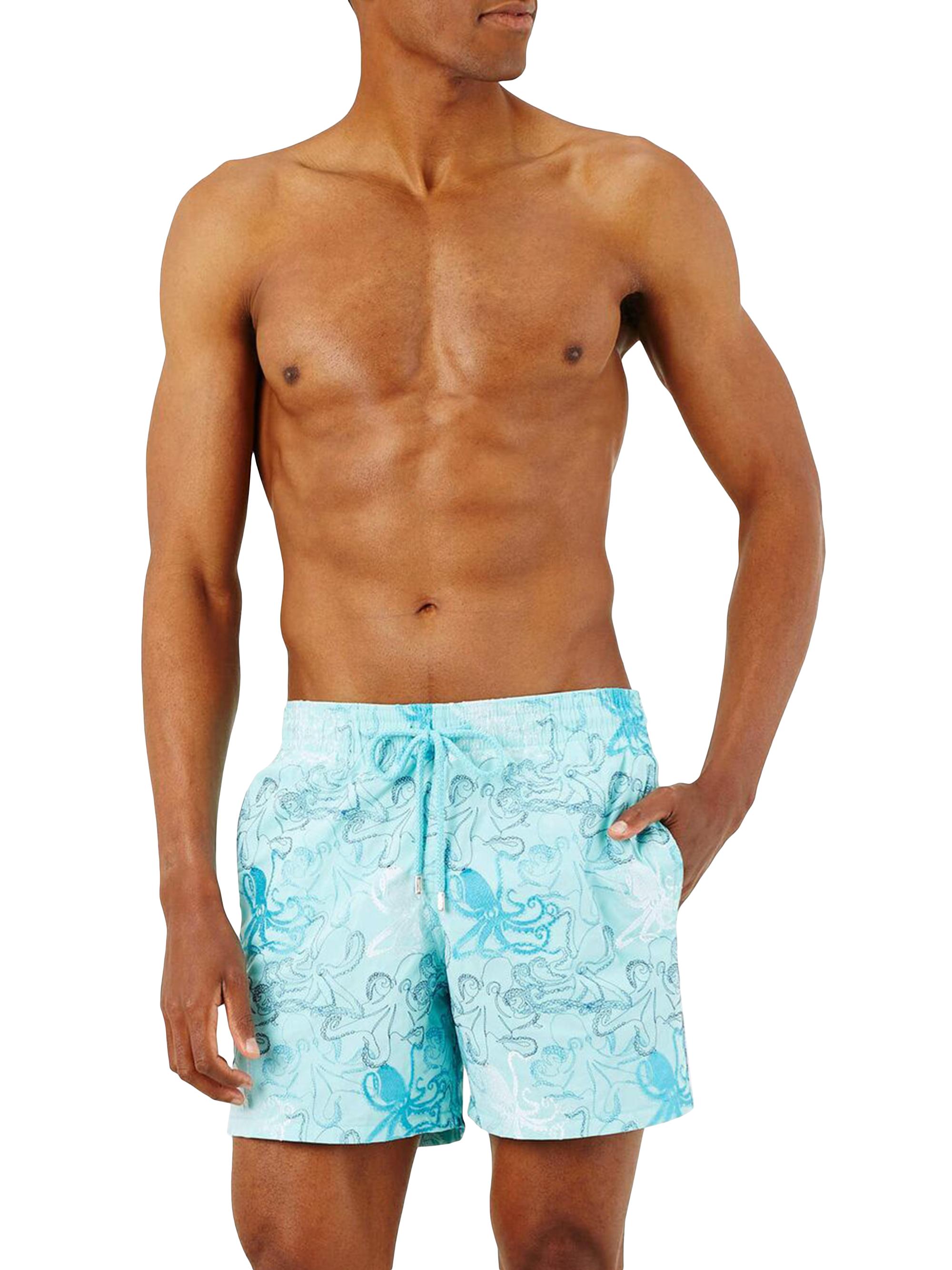 Vilebrequin Men's Poulpes Embroidered Swim Shorts - Lagon