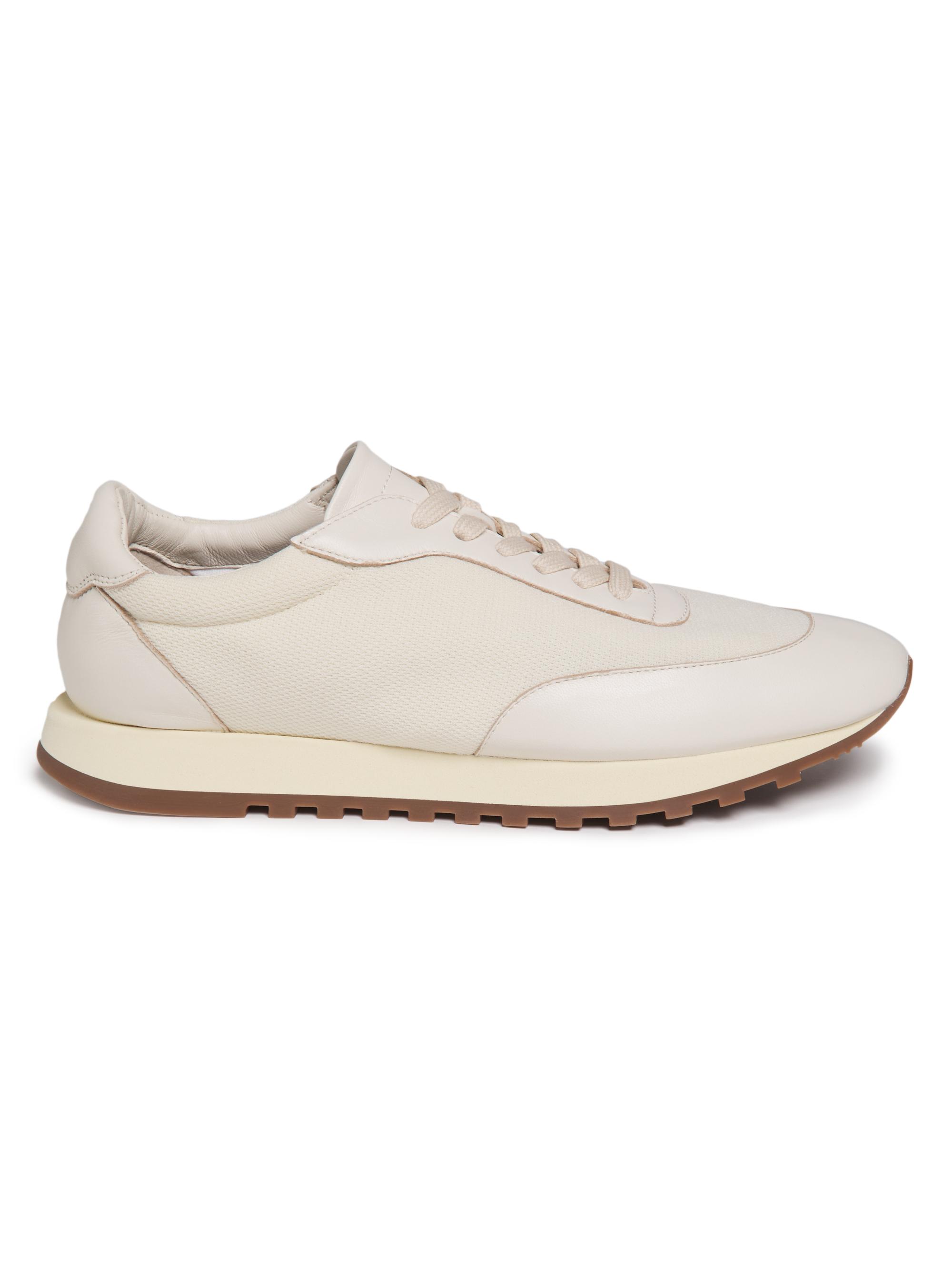 The Row Women's Owen Mixed Media Runners - White Brown