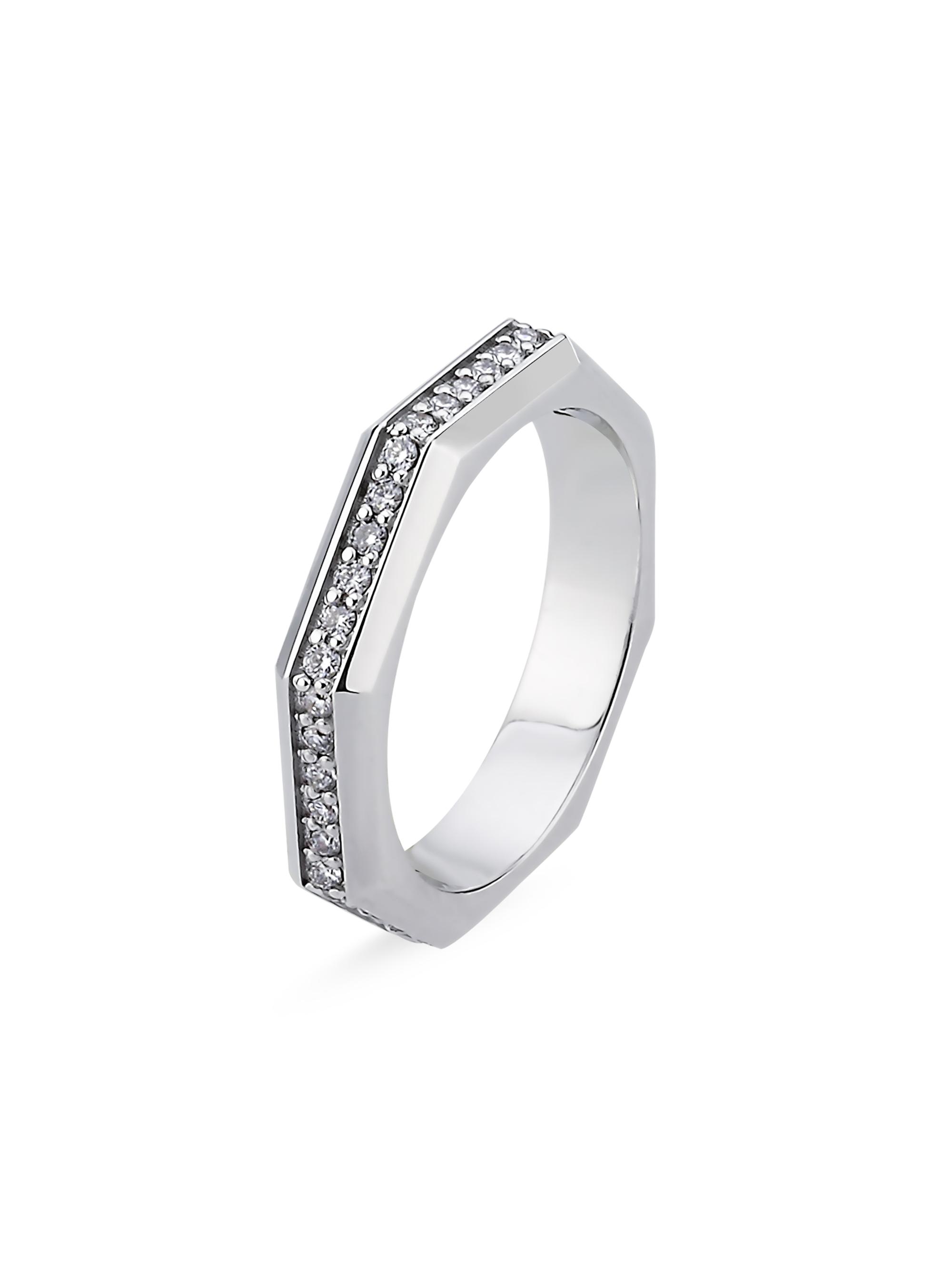 Ascher Women's Luminescence 18K White Gold & Diamond Polished Celestial Ring - White Gold
