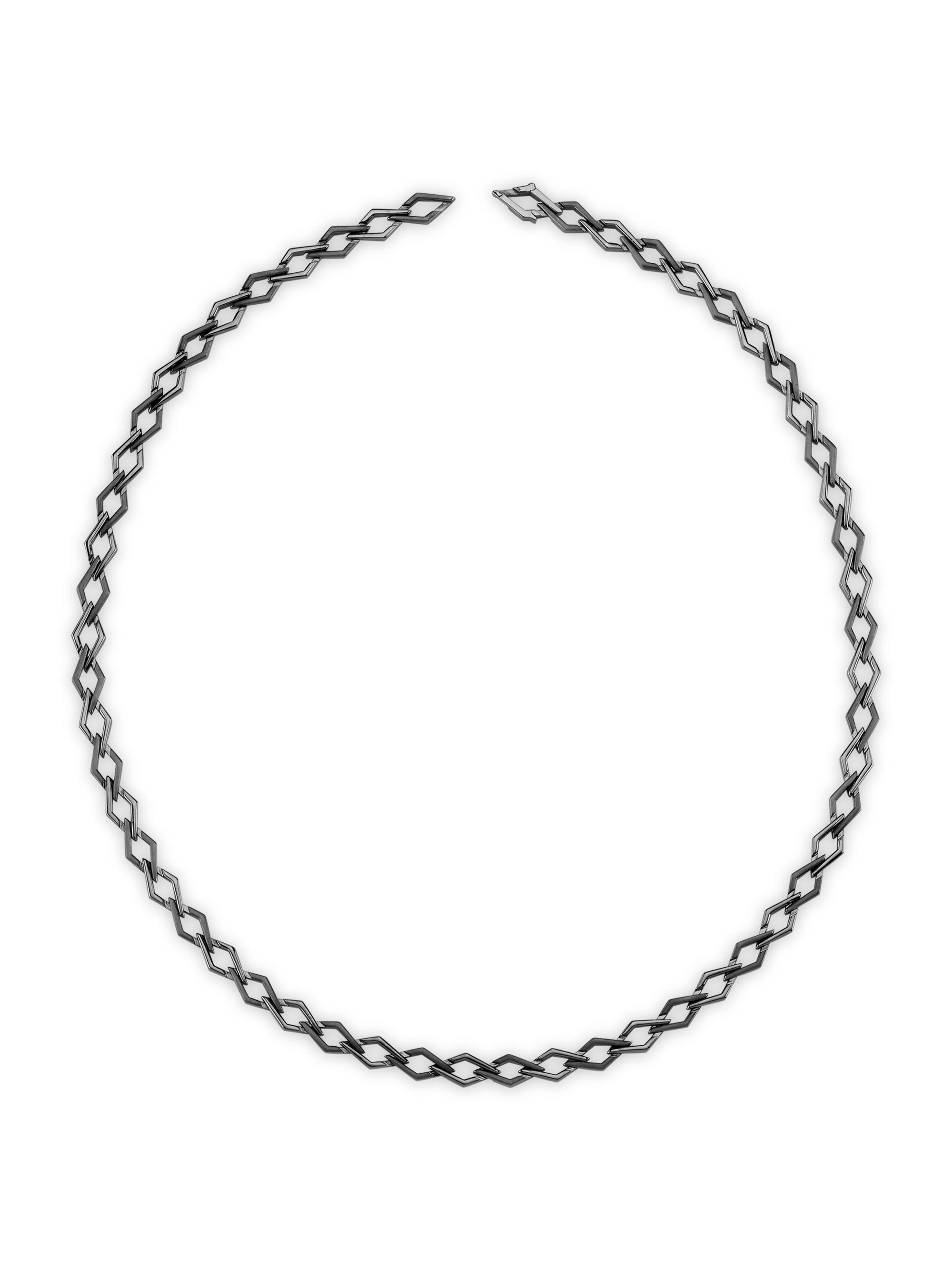 Ascher Women's Luminescence Black Rhodium-Plate Black Hole Necklace - Black