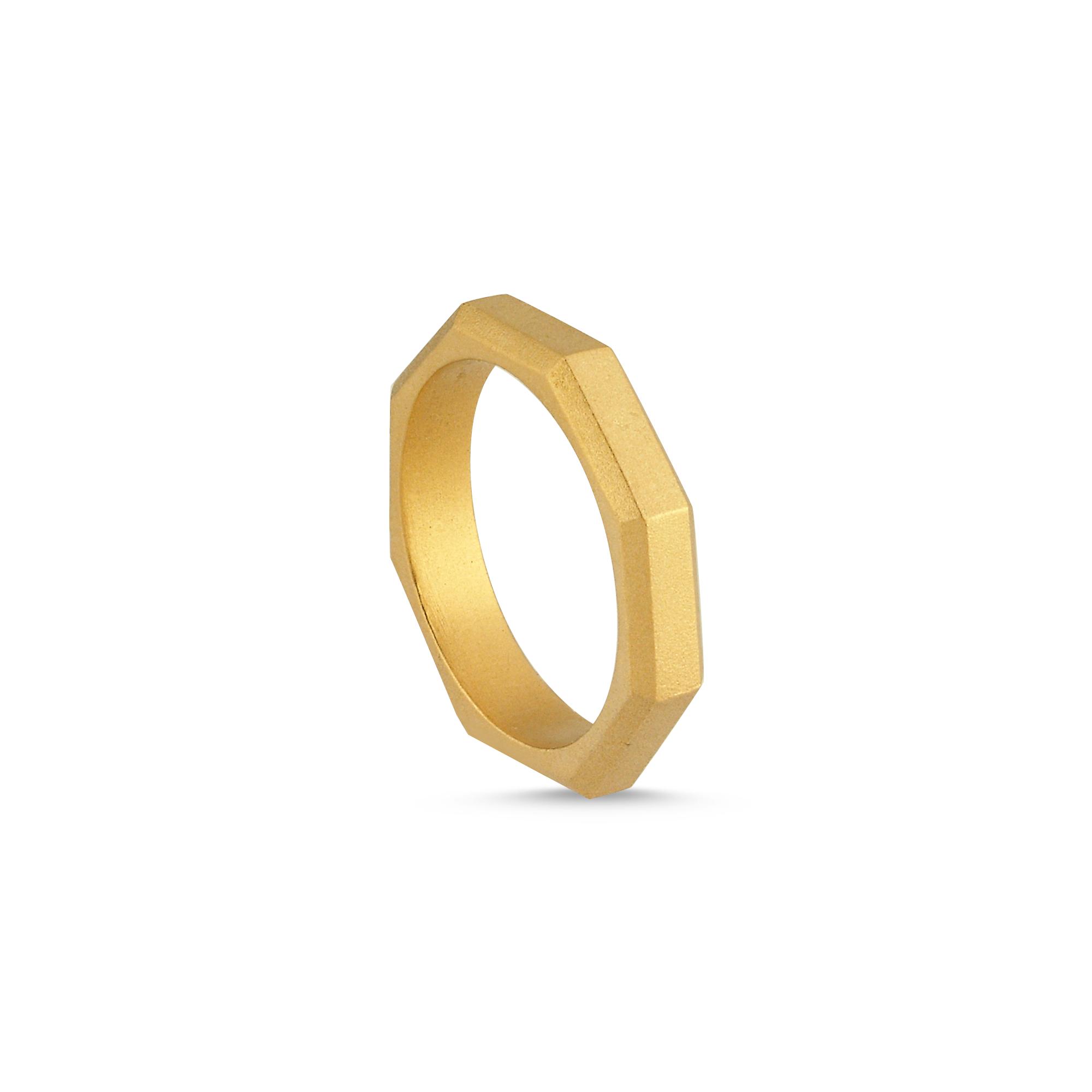 Ascher Women's Luminescence 18K Gold Brushed Celestial Ring - Yellow Gold