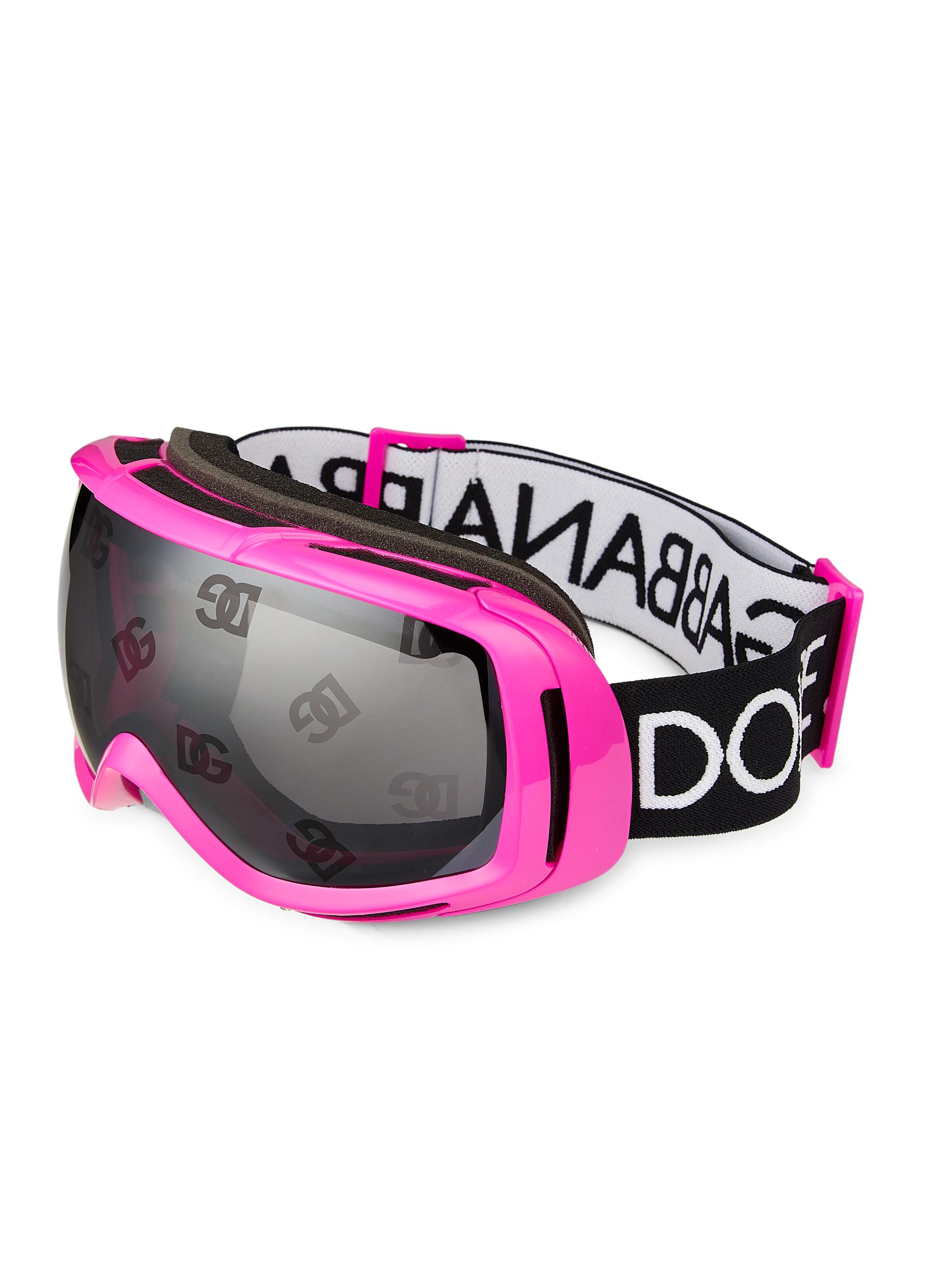Dolce & Gabbana Women's Logo Ski Goggles - Pink