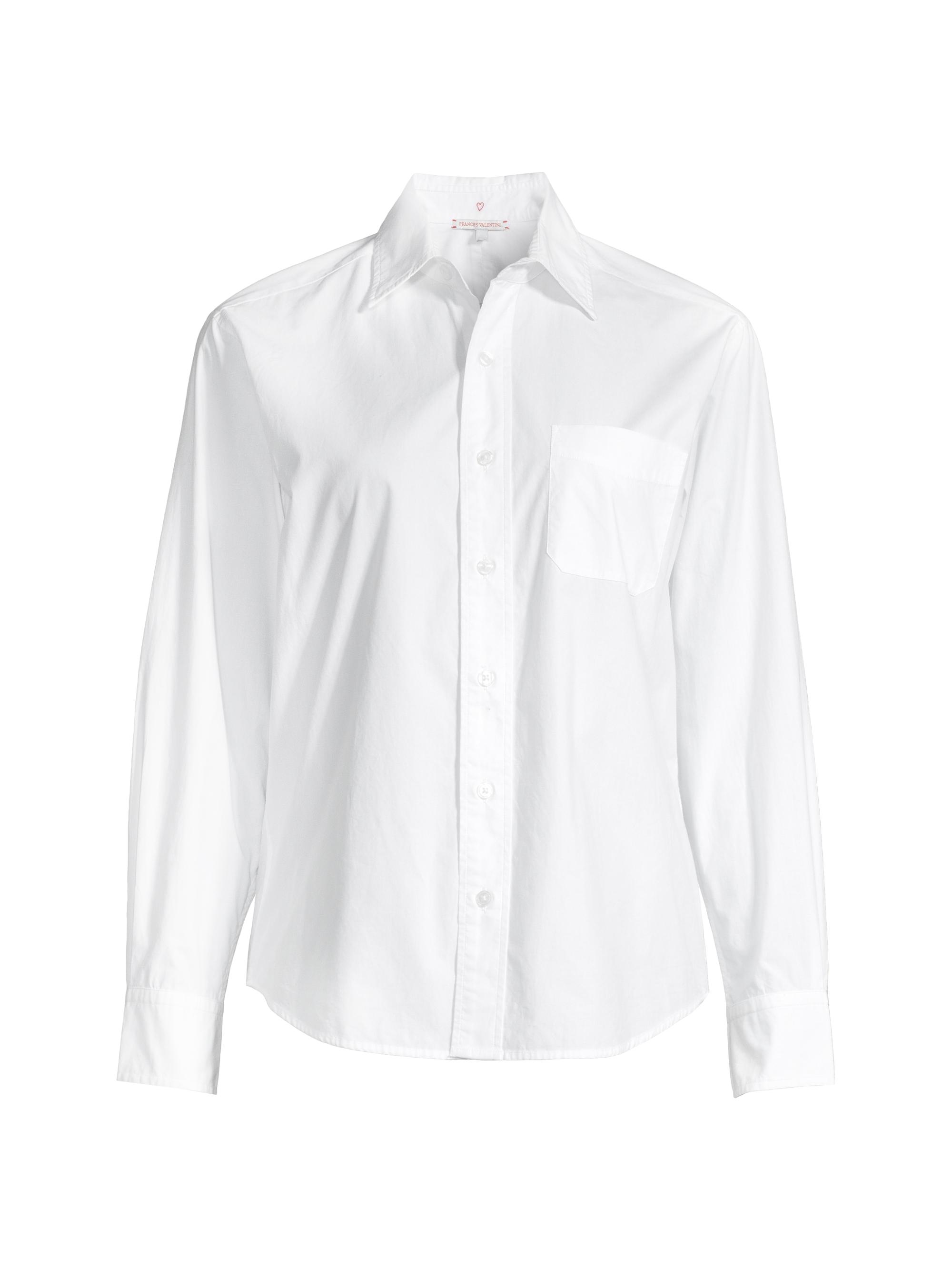 Frances Valentine Women's Perfect Poplin Button-Front Shirt - White