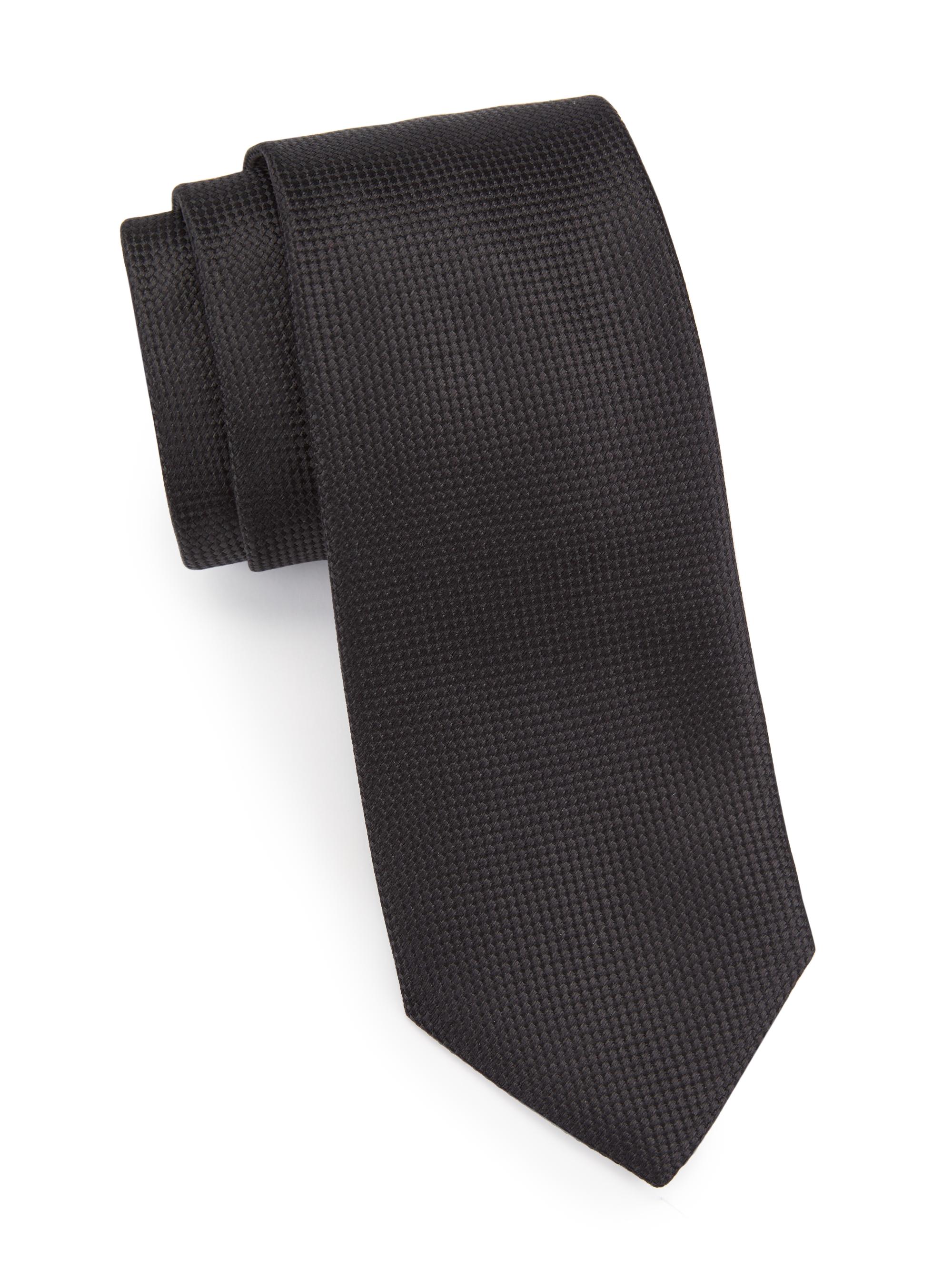 Charvet Men's Silk Jacquard Tie - Black