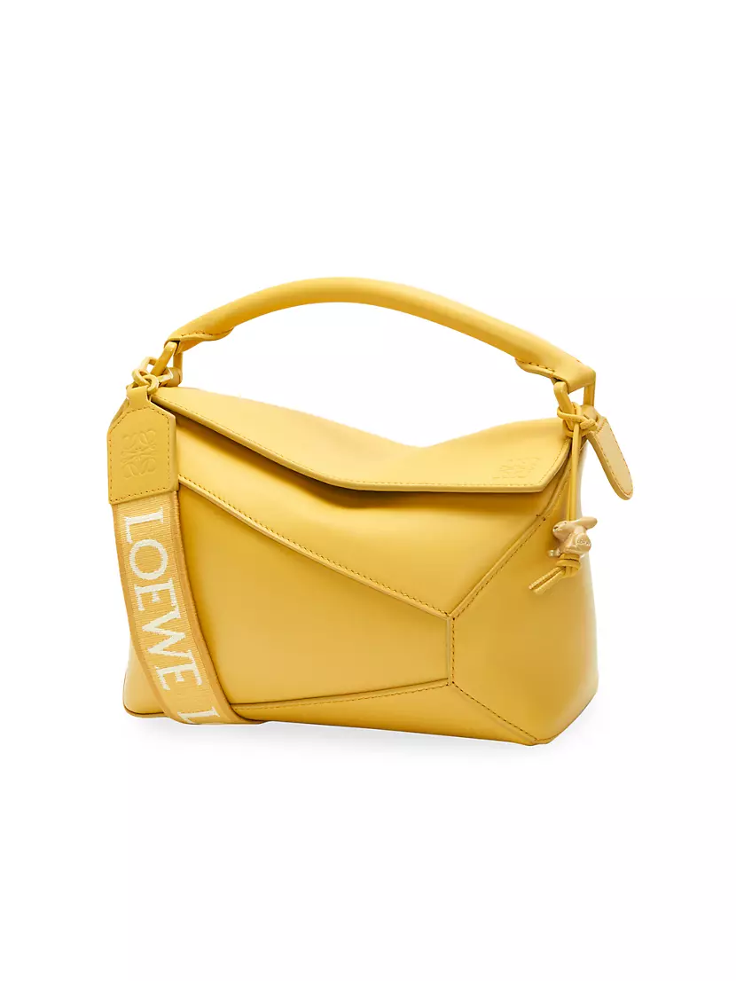 LOEWE Puzzle Edge small two-tone textured-leather shoulder bag