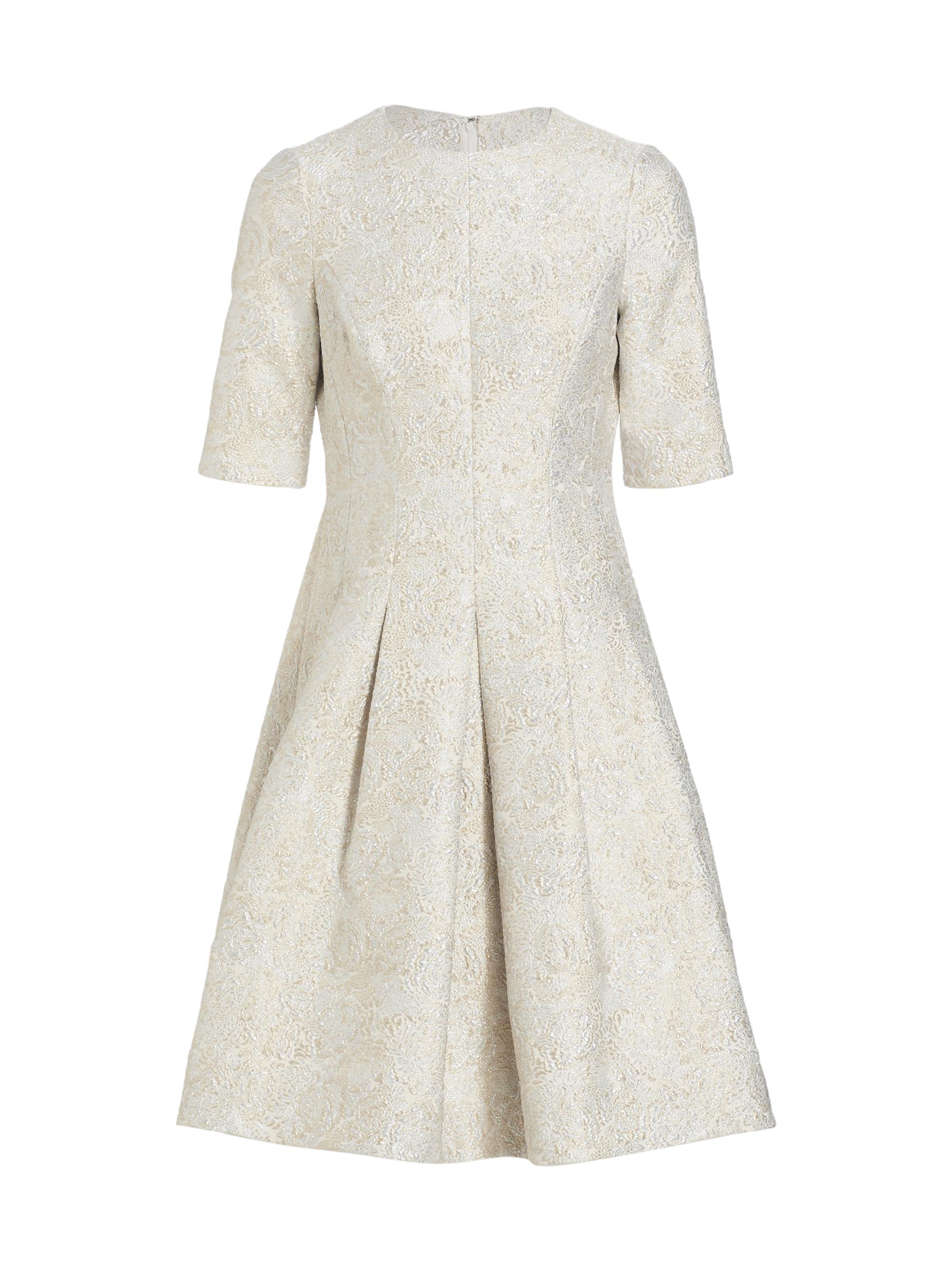 Teri Jon by Rickie Freeman Jacquard Pleated Cocktail Dress | Saks Fifth  Avenue