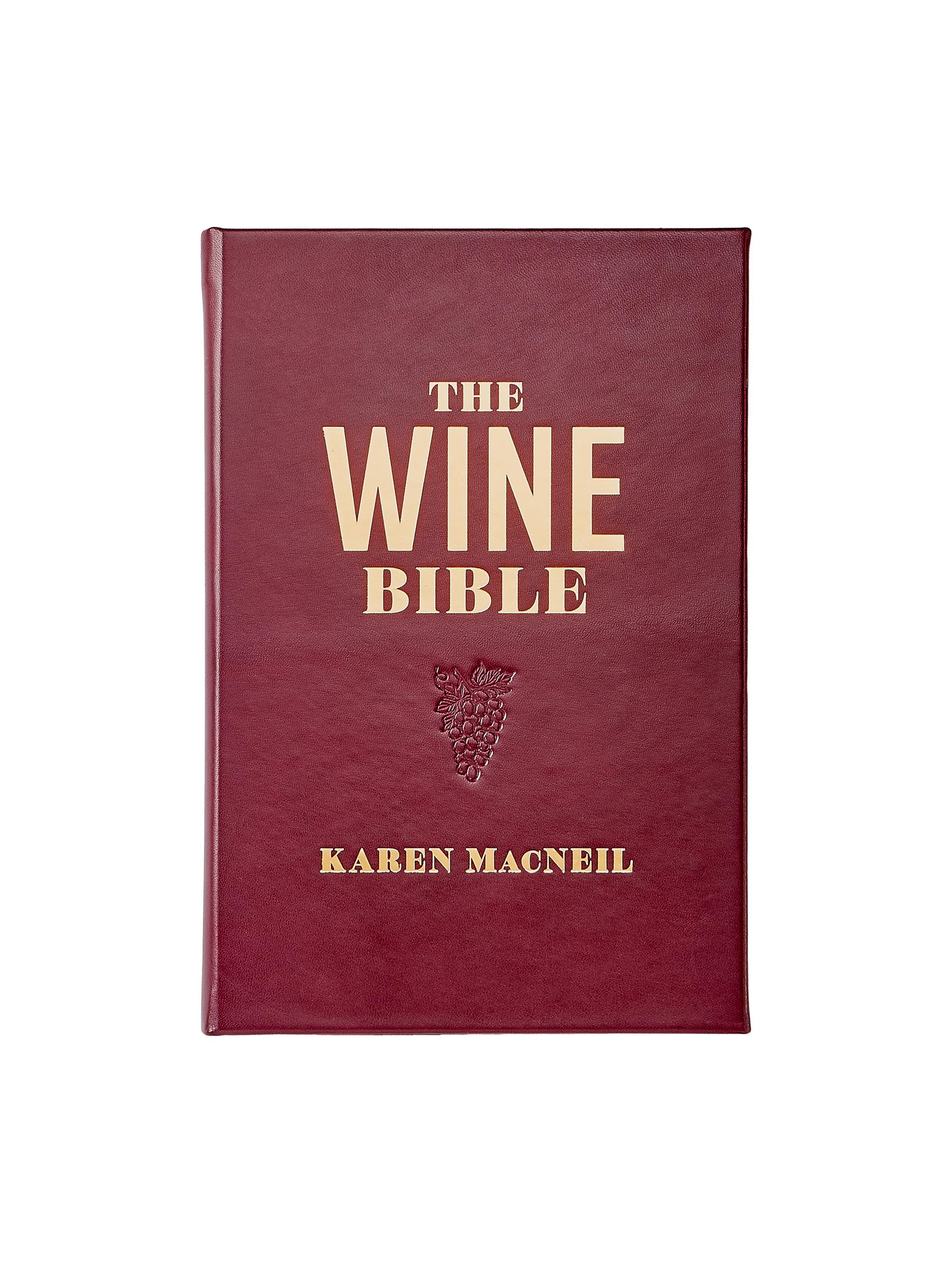 Graphic Image ''The Wine Bible''Leather-Bound Book - Burgundy