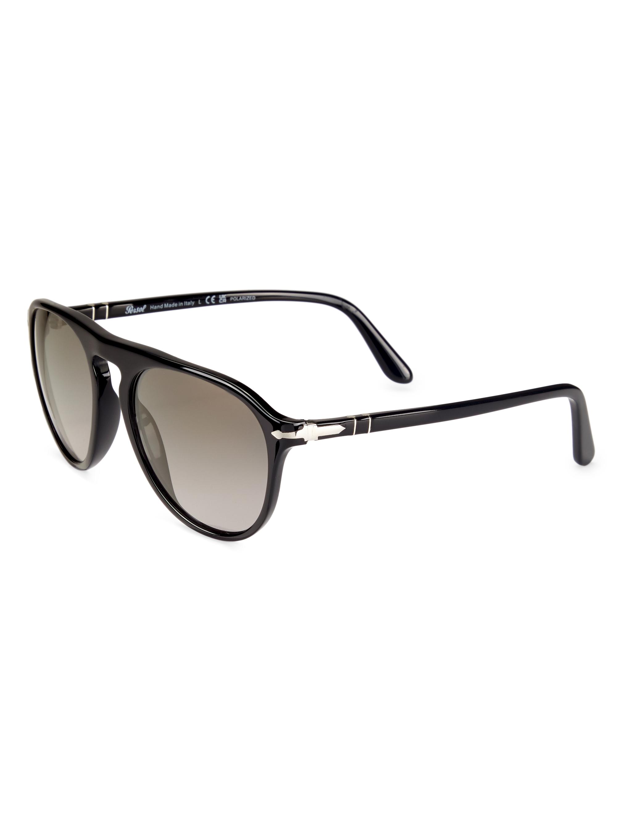 Persol Men's 55MM Gradient Aviator Sunglasses - Black