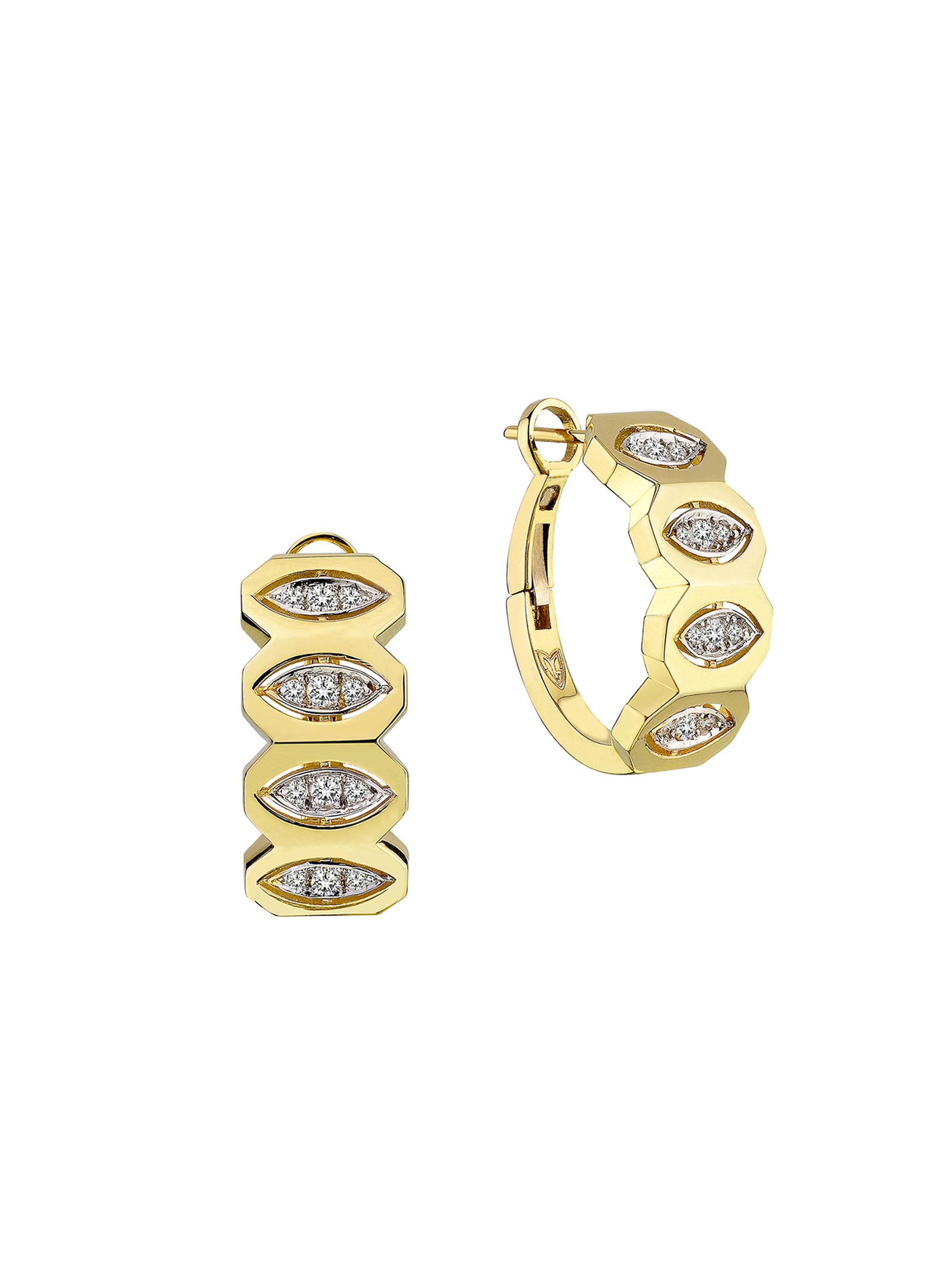 Melis Goral Women's Focus 14K Gold & Diamond Hoop Earrings - Yellow Gold