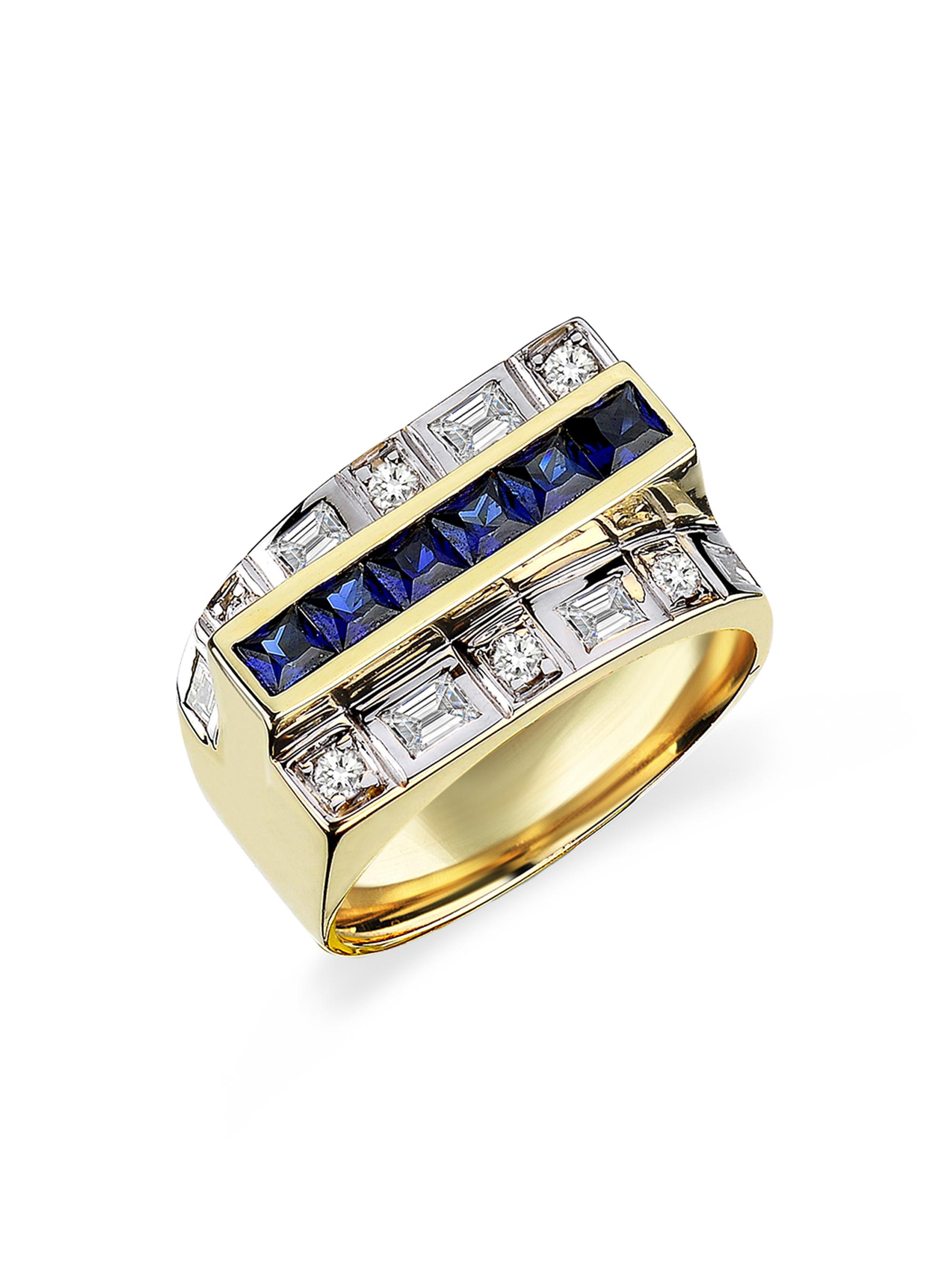 Melis Goral Women's Vibe 14K Gold, Diamond & Sapphire Ring - Blue